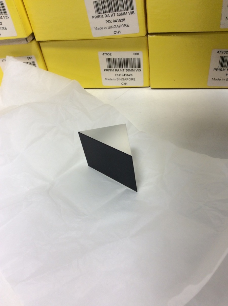 Edmund Optics Prism 30MM VIS Lab Accessory Right Angle High Tolerance Device