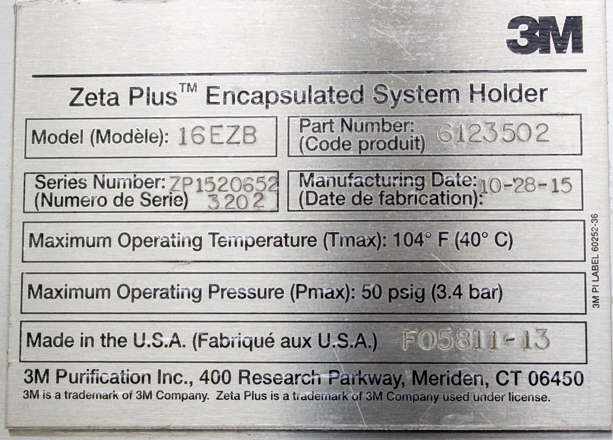 3M 16EZB Filtration