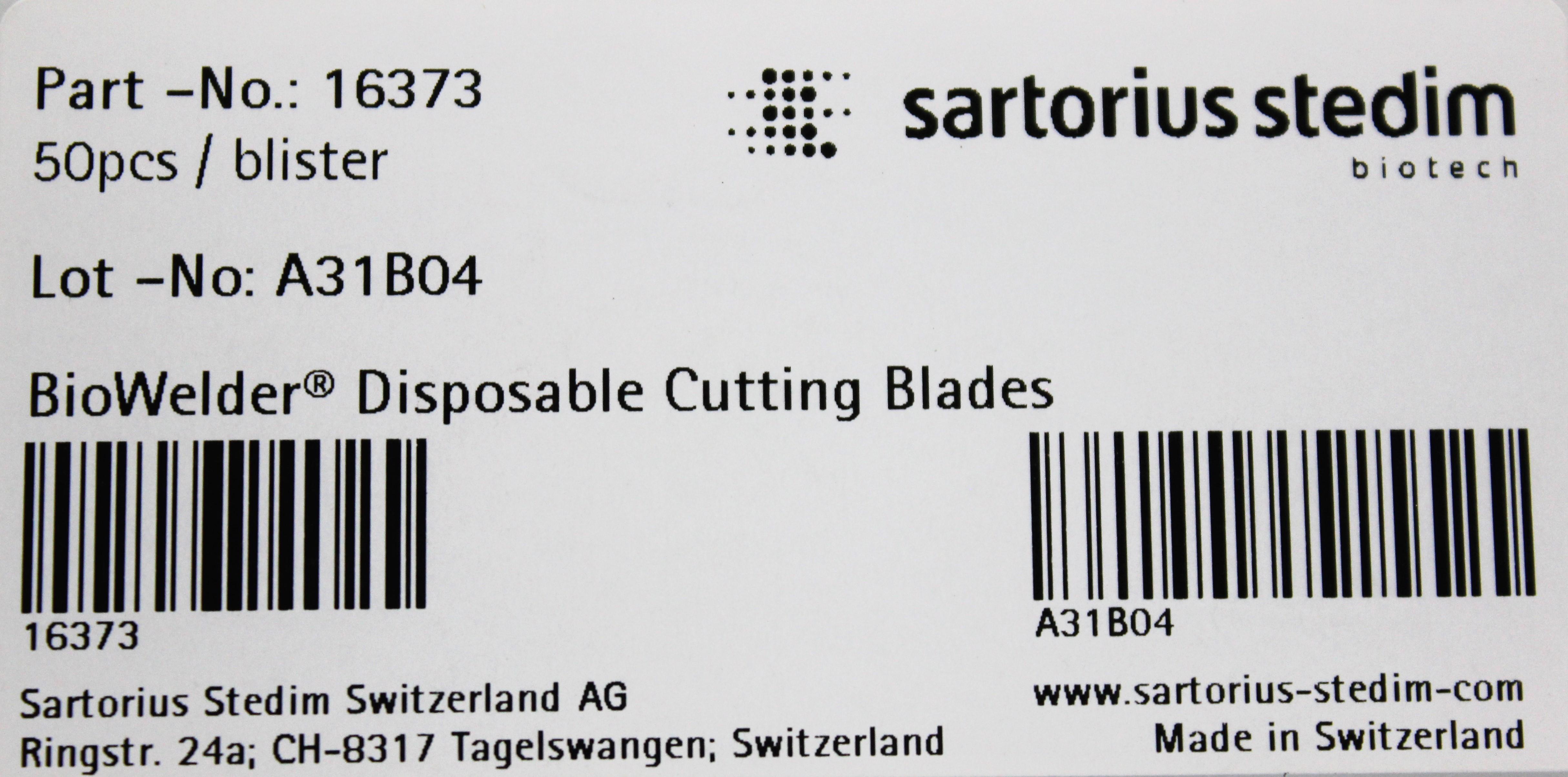 Sartorius BioWelder Stainless Blades 298 Cases Tubing Welding Pack 50pcs