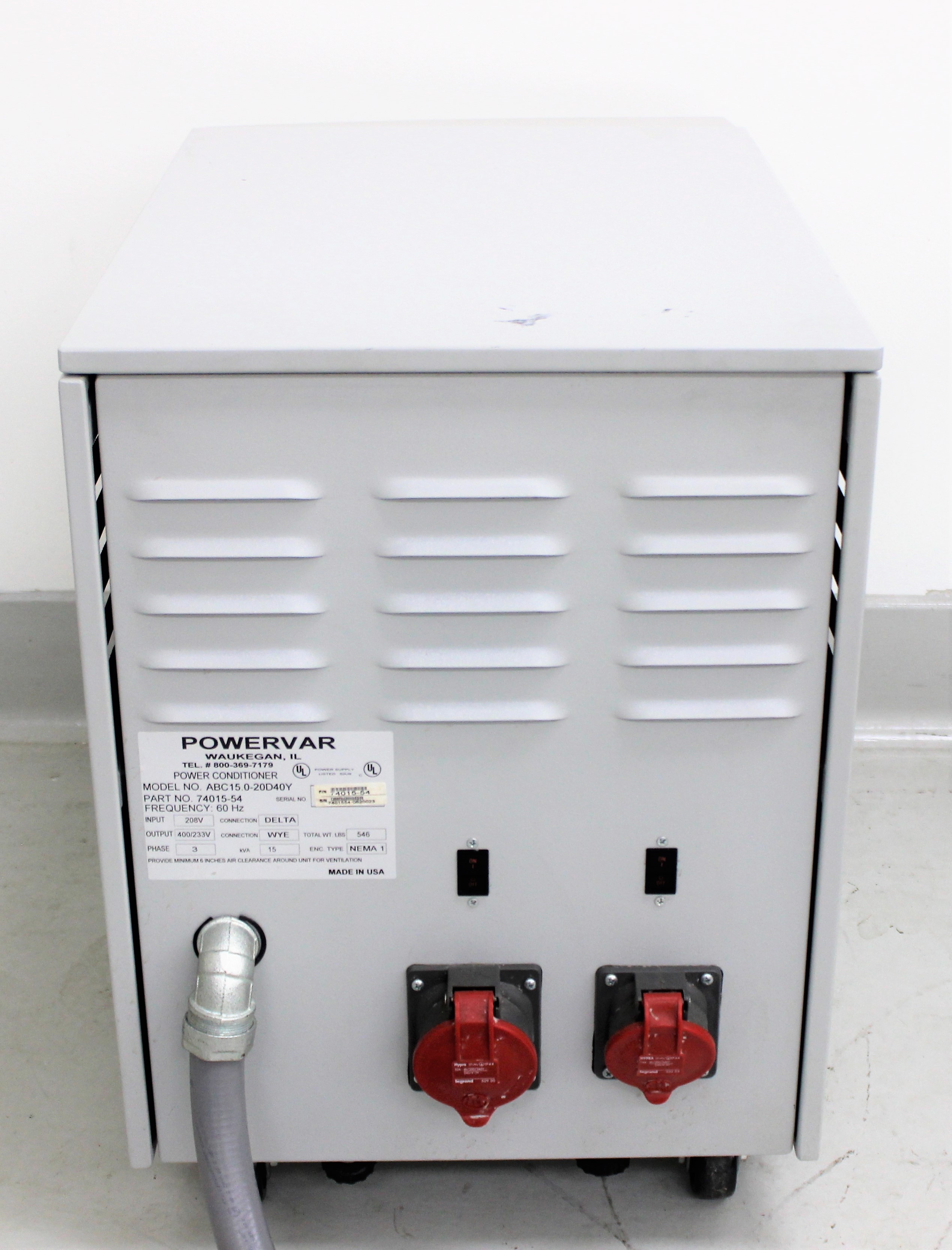Powervar ABC15.0-20D40Y Power Supply - UPS 15 kVA 220V Noise Protection System