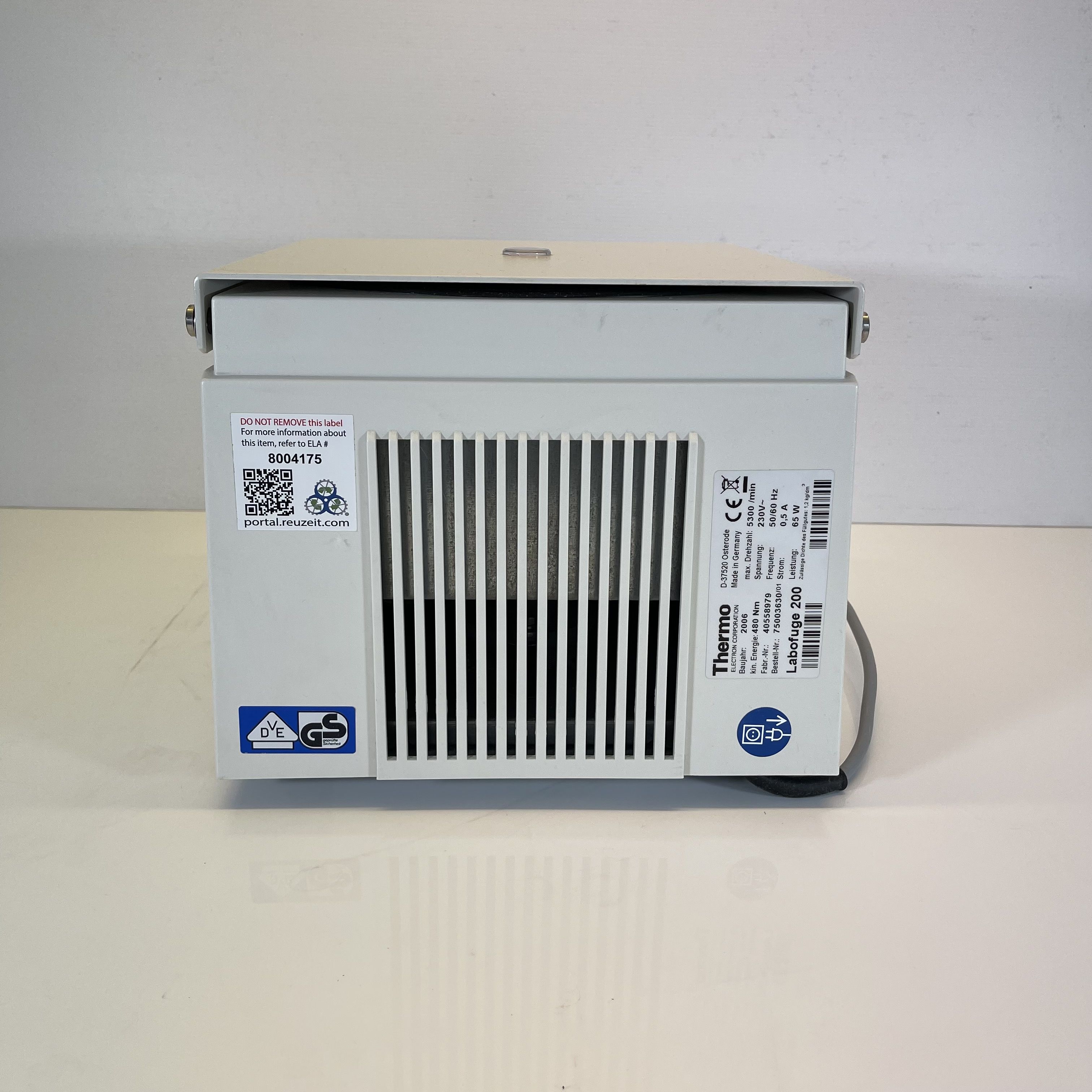 Heraeus Labofuge 200 Benchtop Centrifuge 2006 Model Rugged Lab Equipment