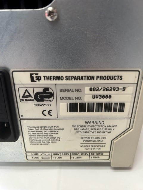Thermo Seperation Products UV3000 UV/VIS Detector for HPLC Analysis