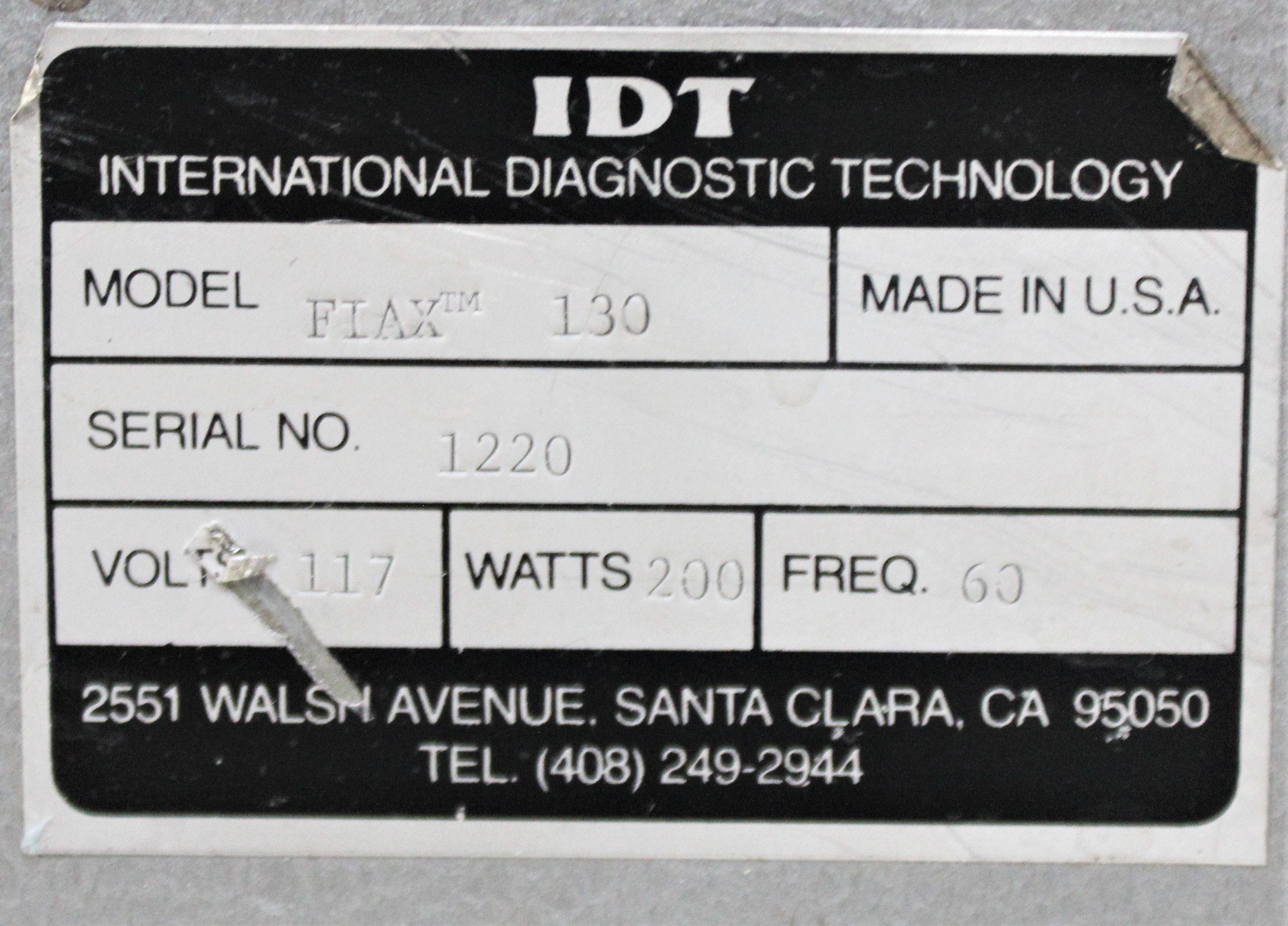 IDT FIAX 130 Large Lab Shaker 120V 200W Basket Attached Standalone Unit