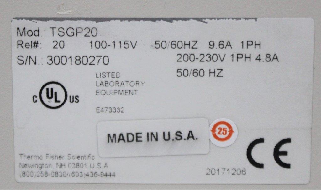 Thermo TSGP20 Water Bath 20L Corrosion-Resistant Uniform Heating