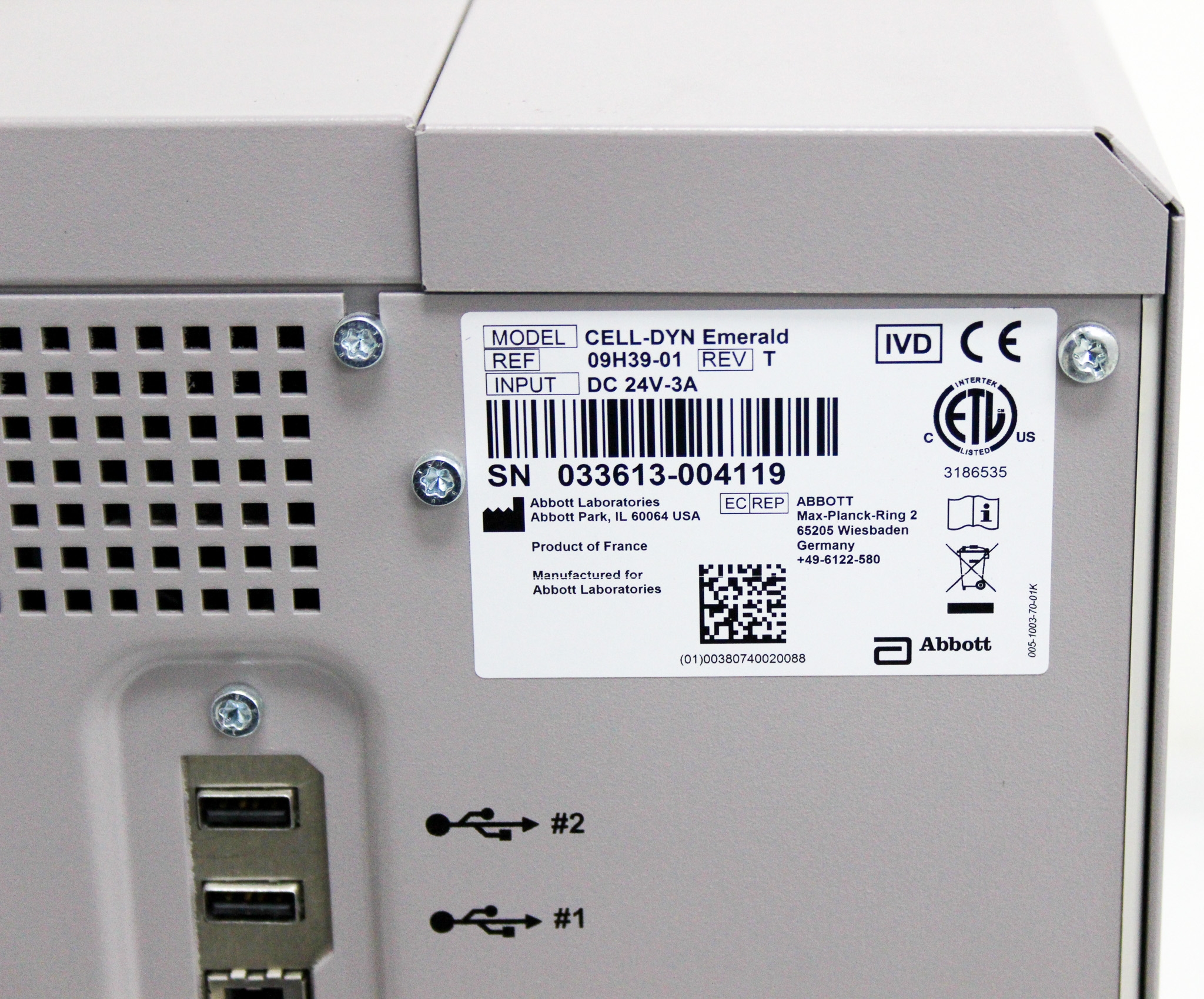 Abbott Cell-Dyn Emerald Hematology Analyzer - Compact & Efficient