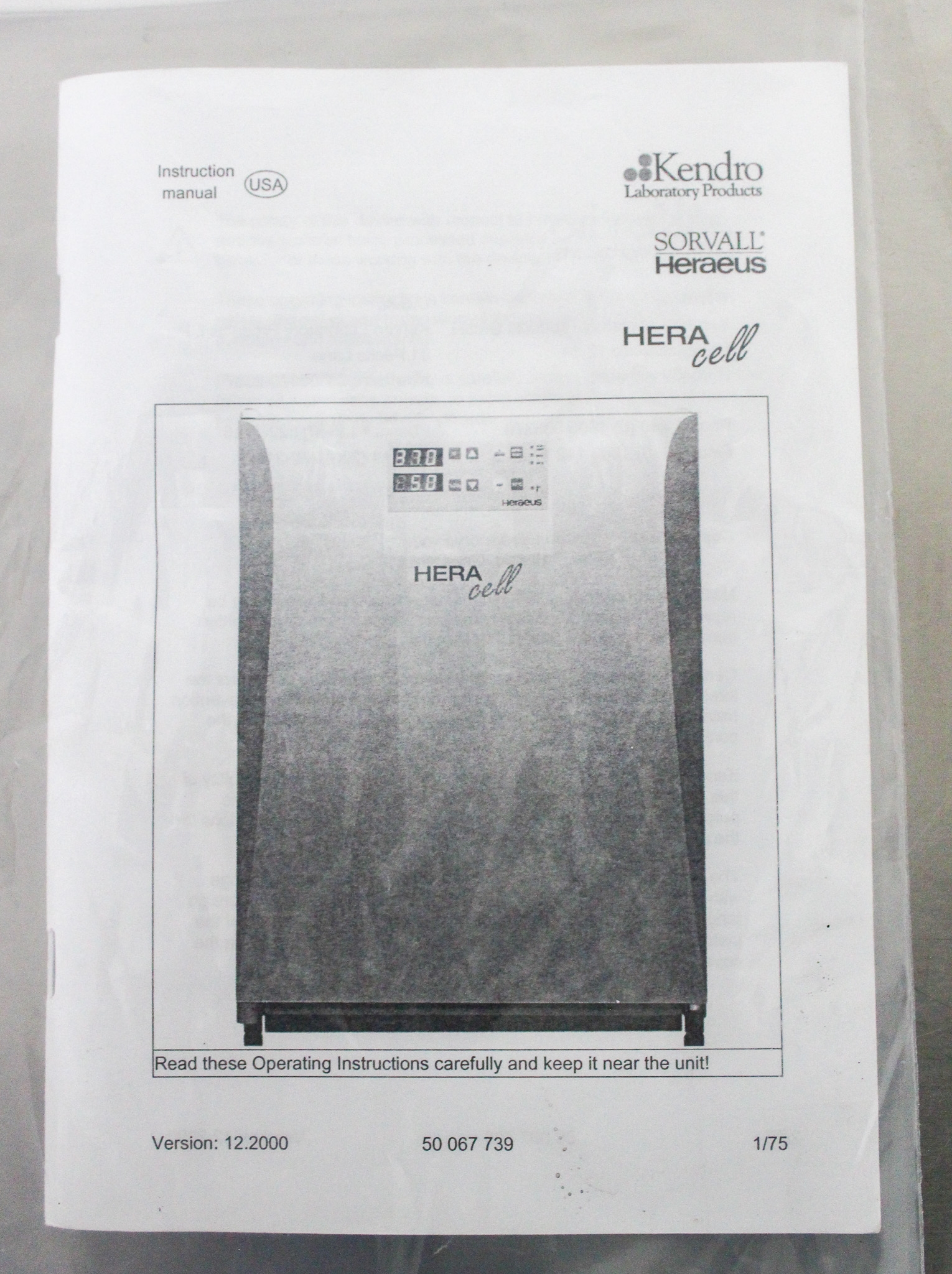 Kendro HERAcell CO2 Incubator 51013669 Copper Lined Chamber 5.4 cu ft 55C