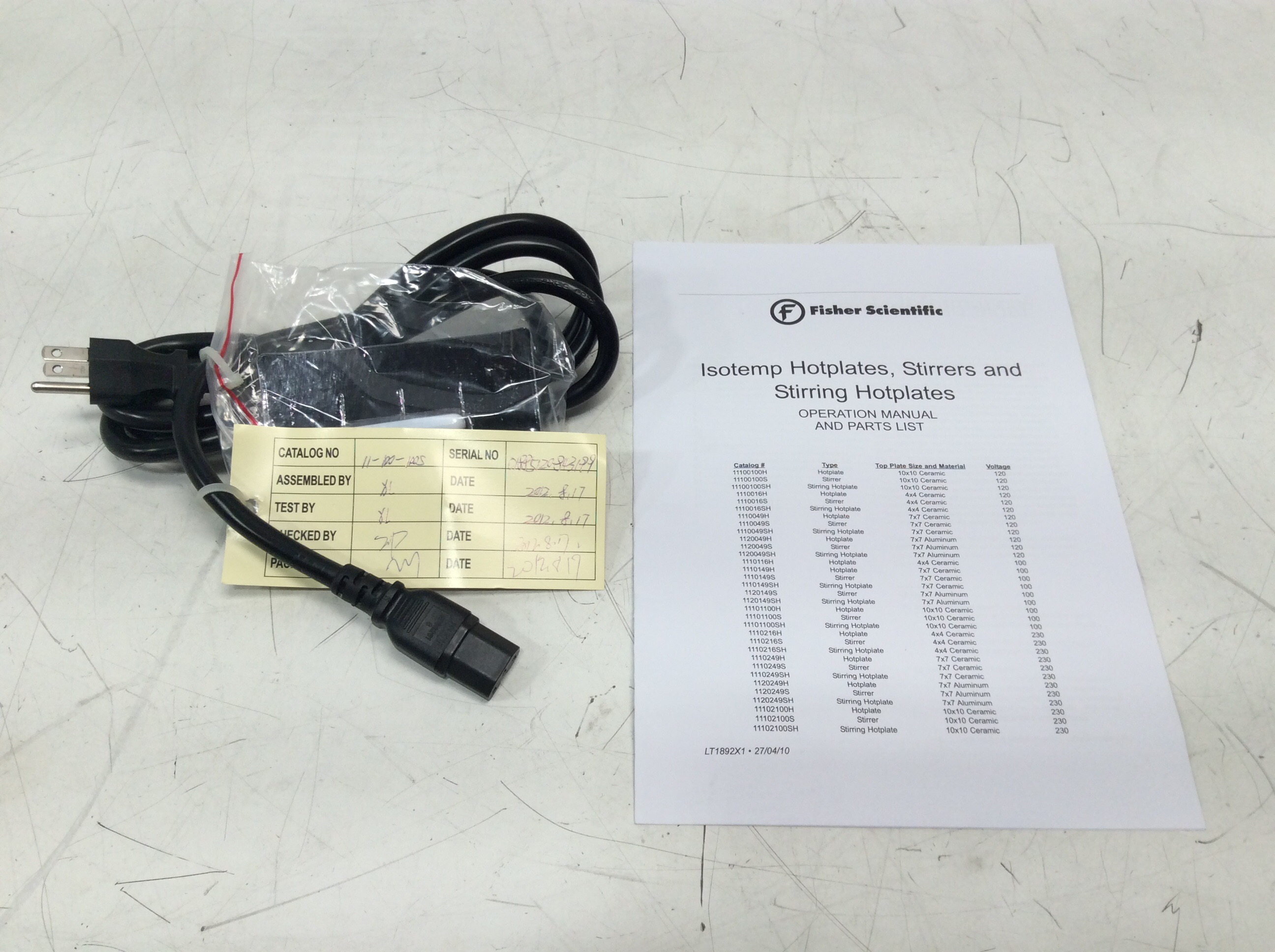 Fisher Isotemp 11100100S Stirrer Homogenizer 60-1200RPM, 120V/60Hz Lab Use