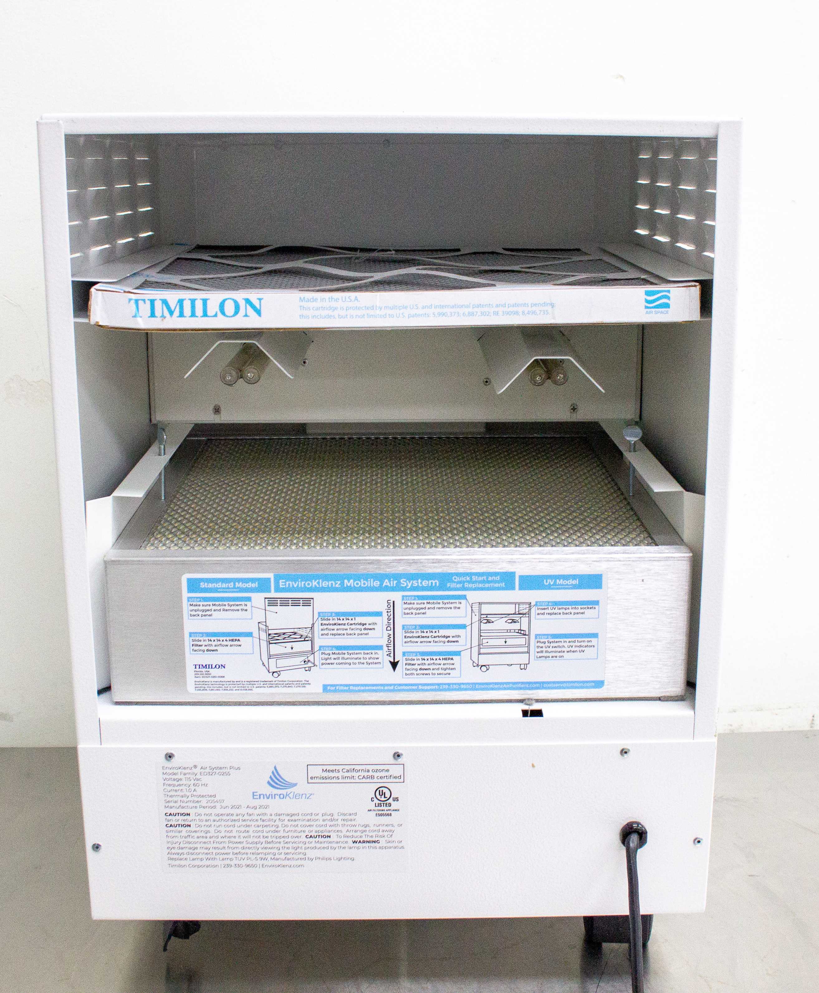 EnviroKlenz ED327-0255 UV-C Air Purifier 1000 Sq Ft HEPA Filter Used