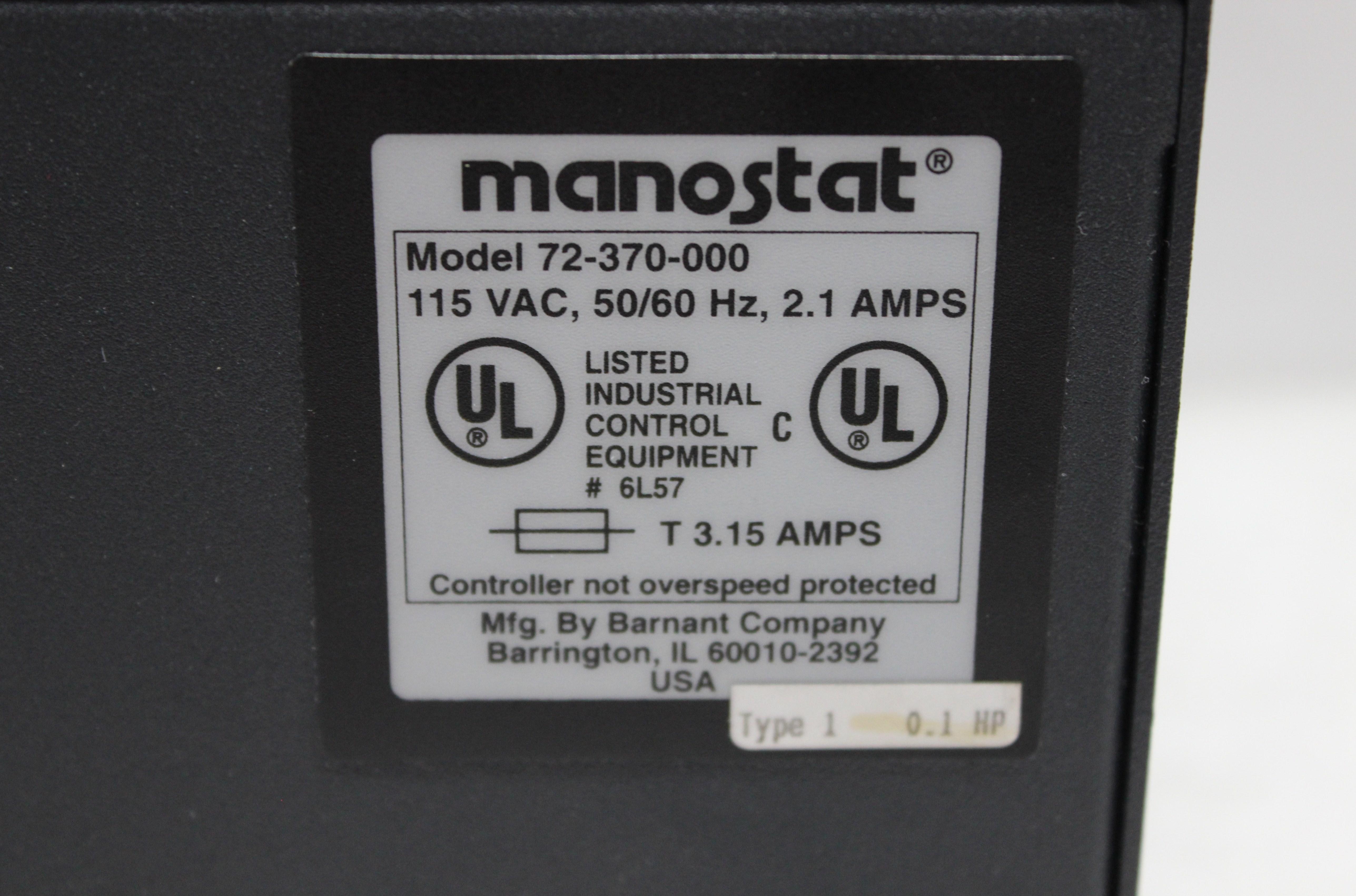 Manostat 72-370-000 Varistaltic Pump for Lab Fluid Transfer 24-720 RPM