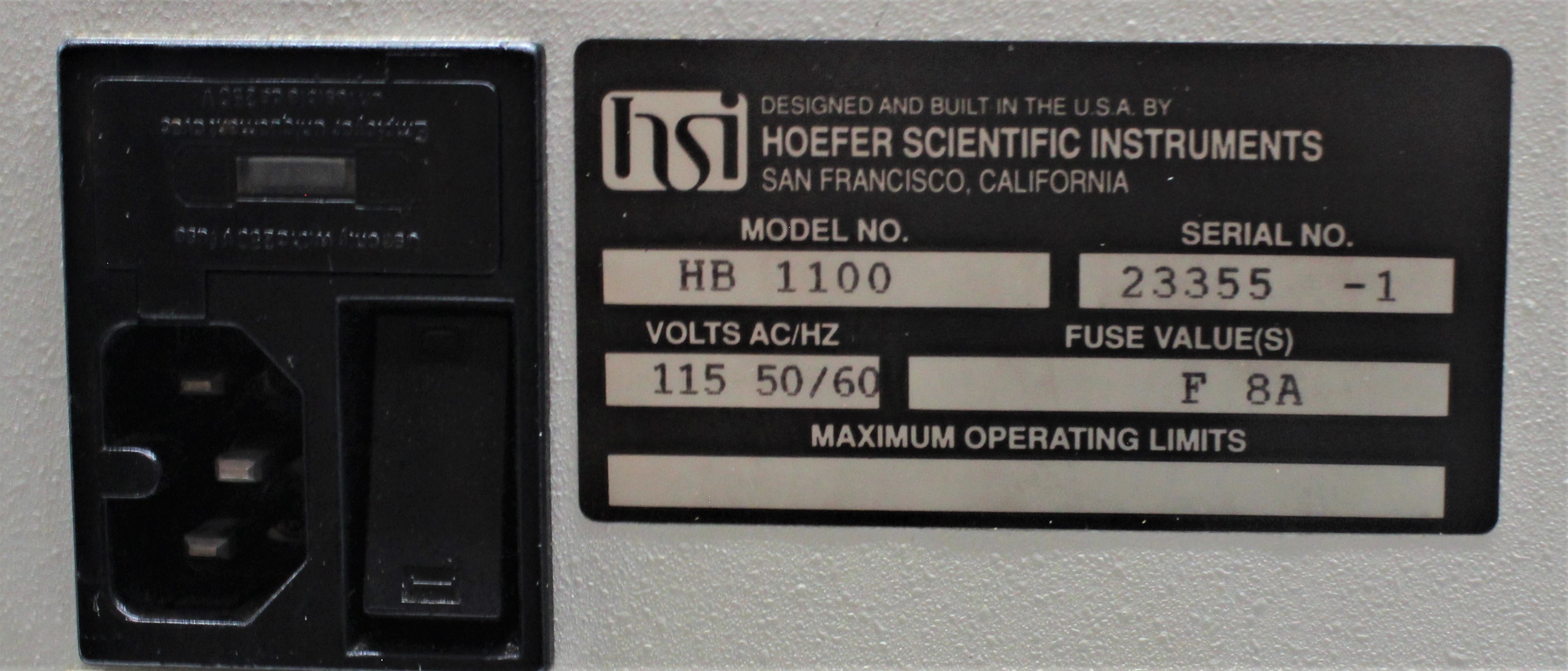 Hoefer HB 1100 Hybridization Oven 5C-100C Temp Range Lab Equipment