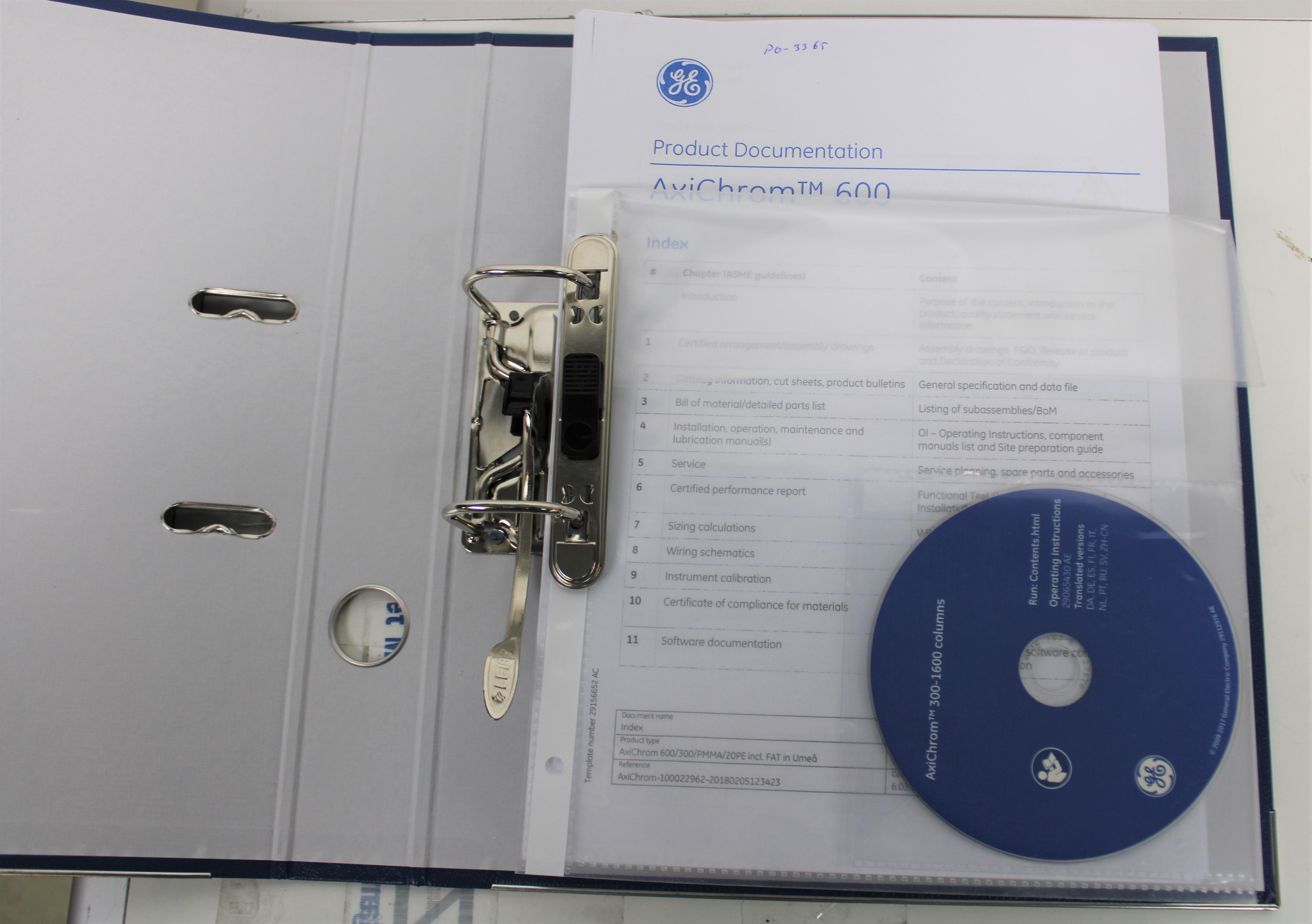 GE AxiChrom 600/300 Chromatography Column Separation Max 85L 86F Used