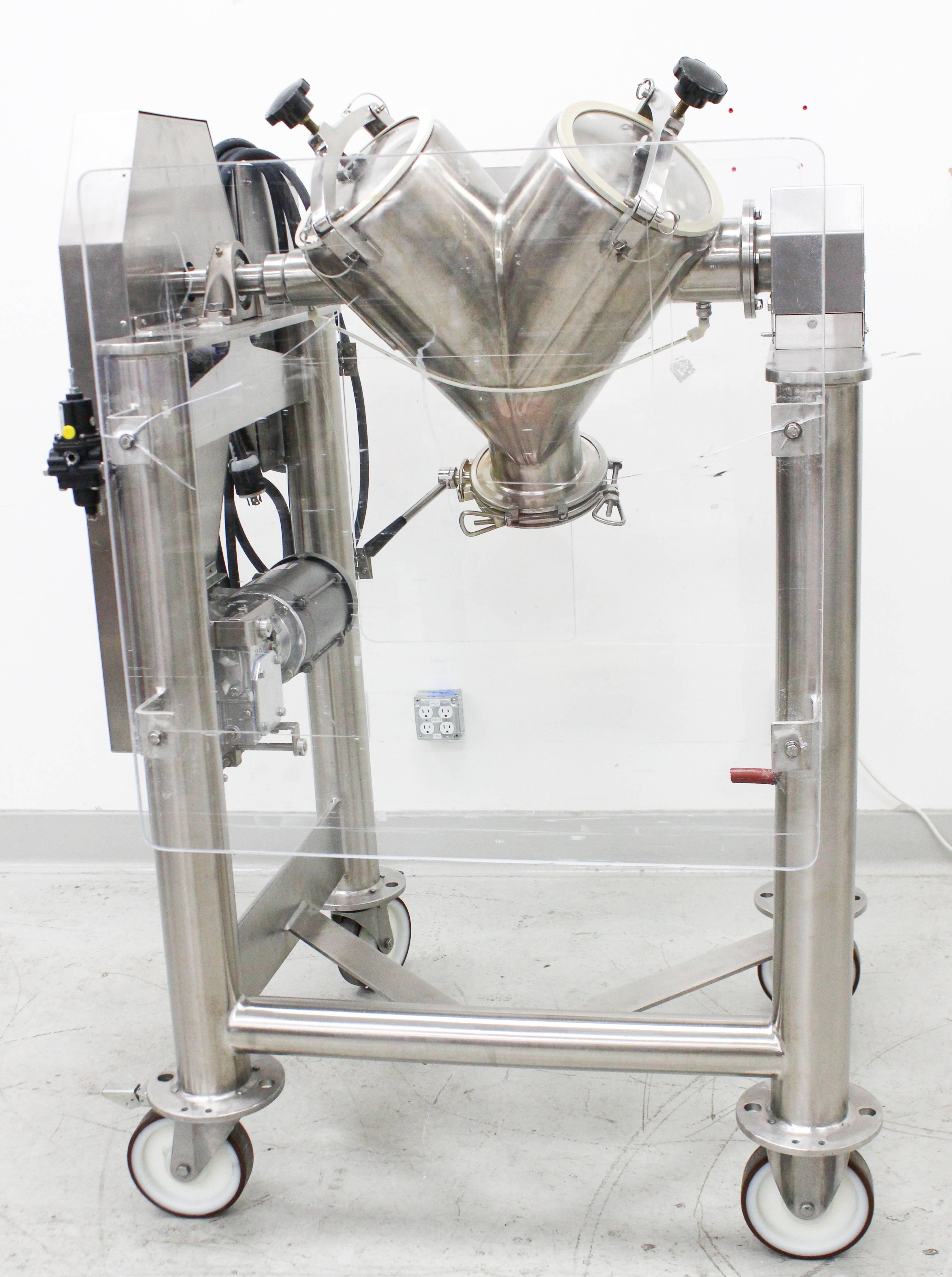 Patterson Kelley Twin Shell Dry Blender 1 Cu Ft 60 lb V-Shaped Efficient Mixing