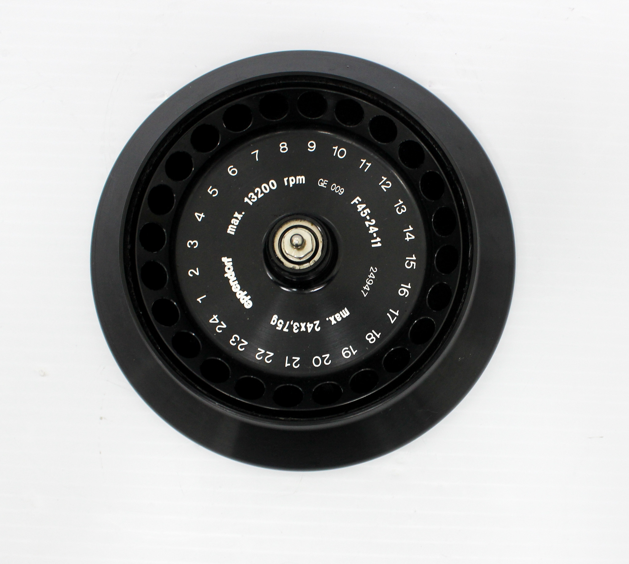 Eppendorf F45-24-11 Rotor Fixed Angle 24-Place Tube 13200 RPM Used VG