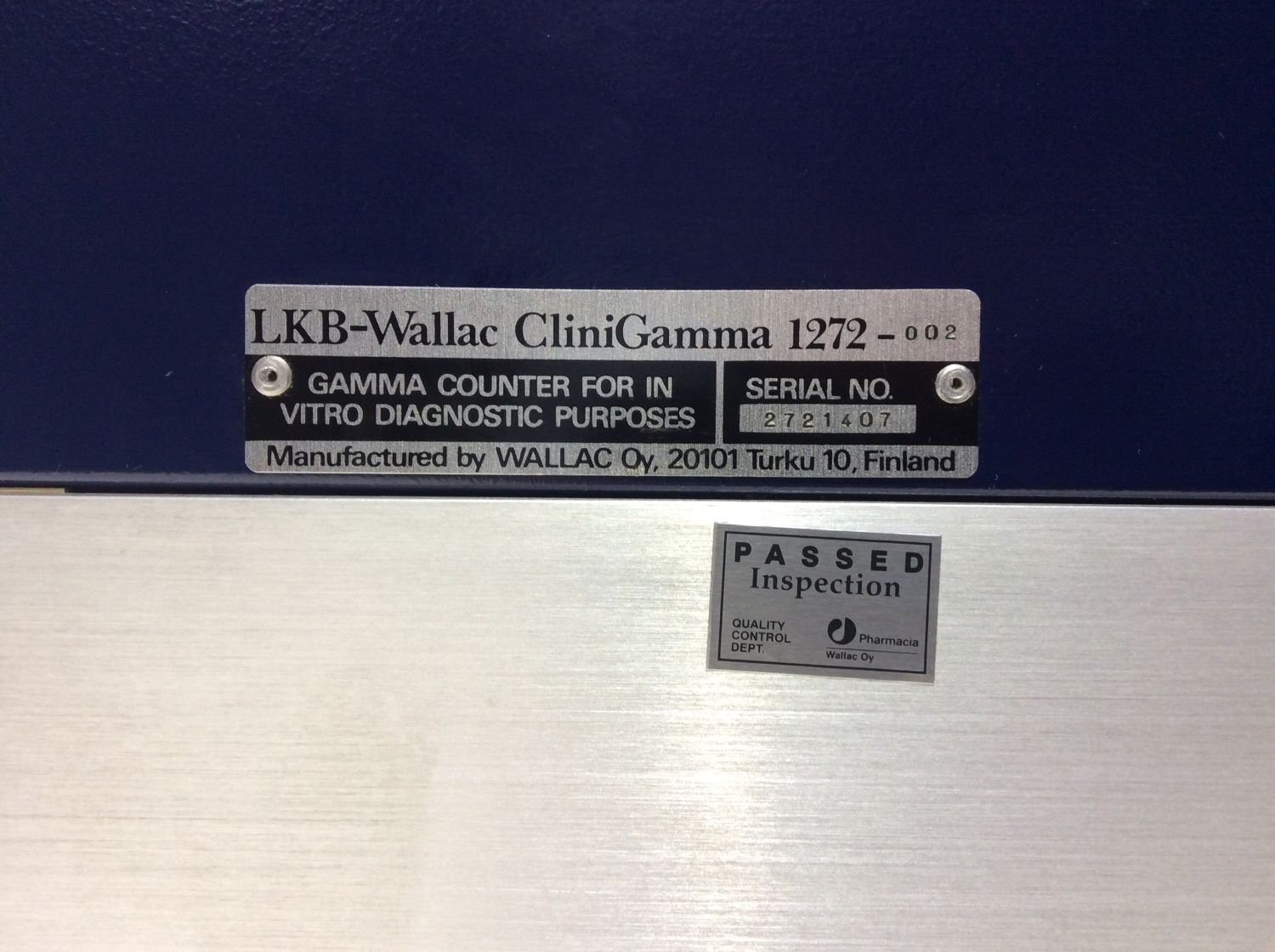 LKB 1272 CliniGamma Gamma Counter 500 Sample Capacity Dual Channel Fair