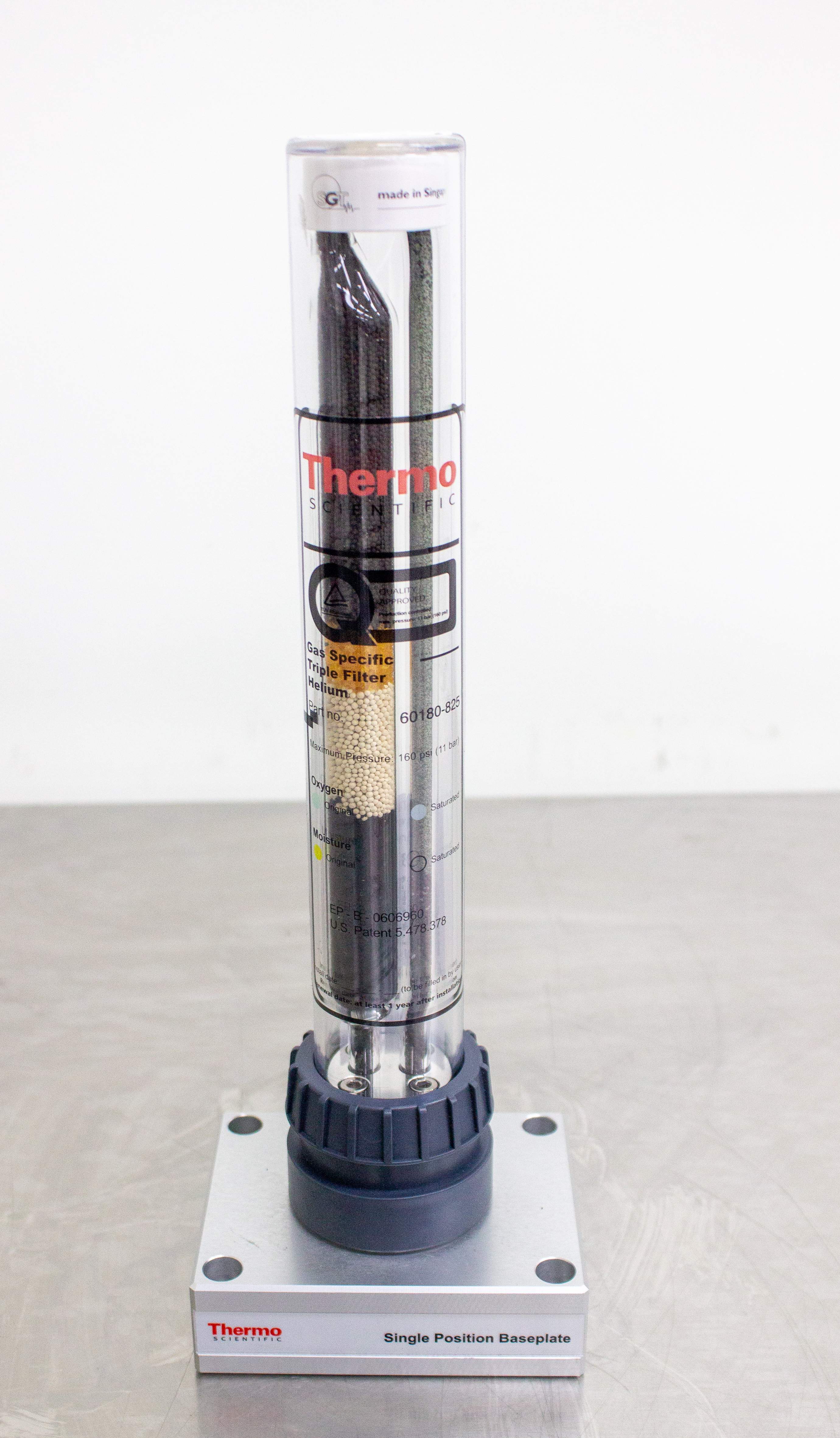 Thermo Baseplate 60180-825 GC MS Indicating Filter Moisture Oxygen HCs