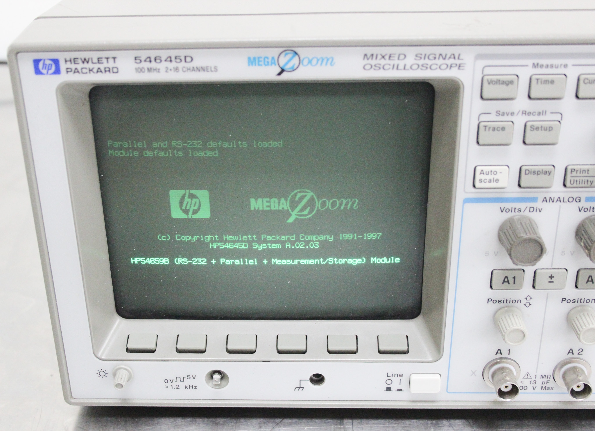 HP 54645D Oscilloscope Mixed Signal Digital Analysis Agilent Module