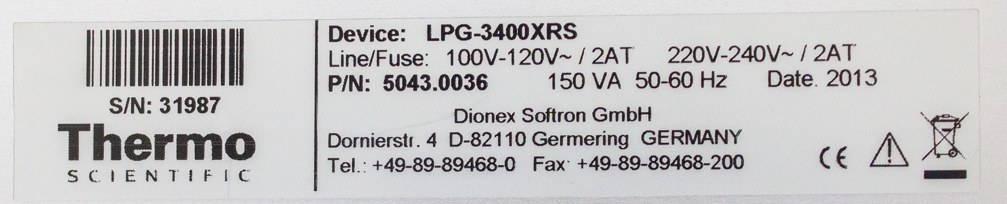 Thermo Dionex UltiMate 3000 HPLC System Rapid Autosampler High Throughput