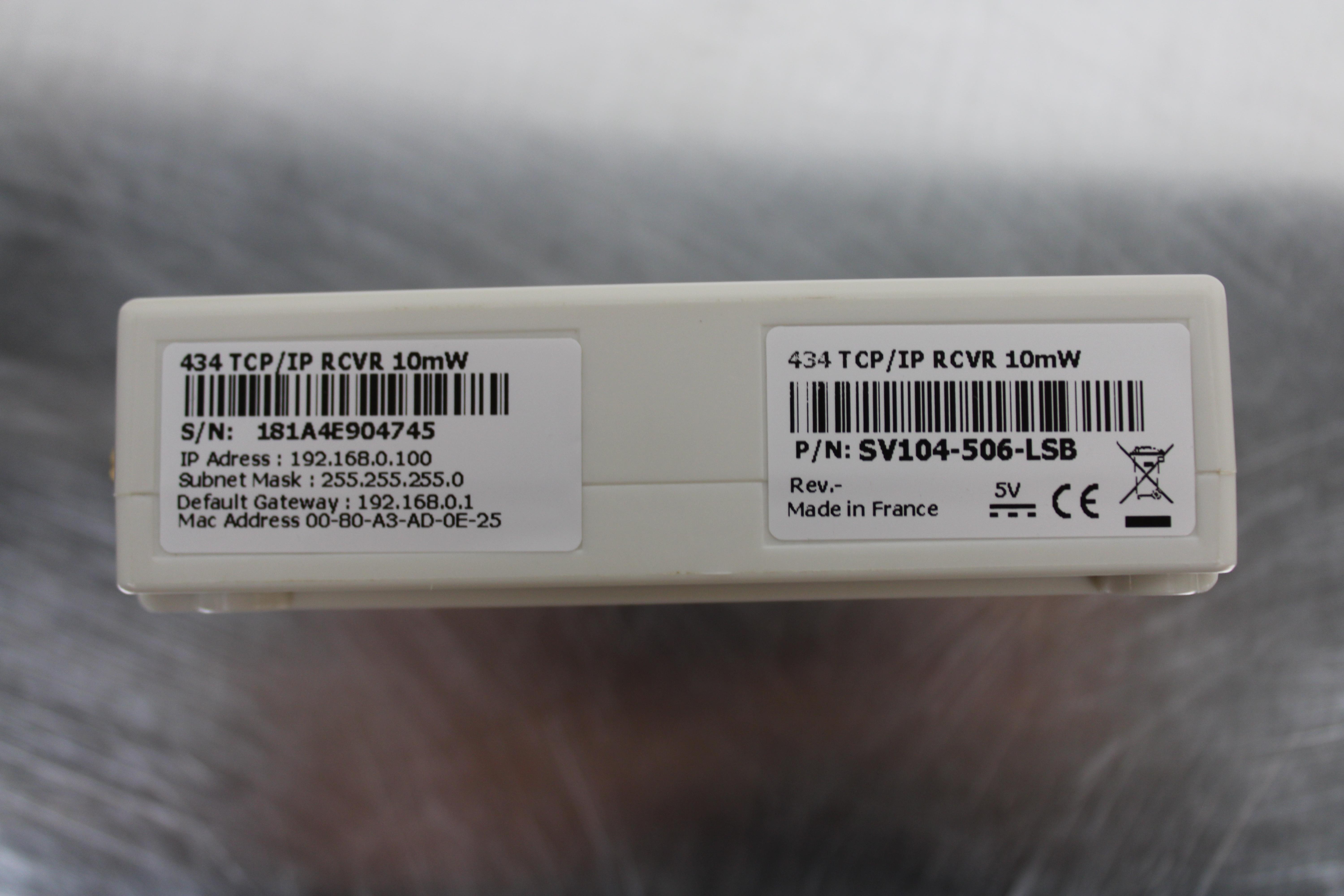 Thermo Smart-Vue SV104-506 LSB Accessory 10mW Receiver RJ45 Used