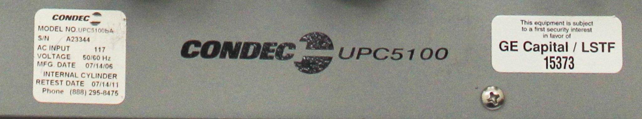 Condec UPC5100BA Pressure Calibration Portable 27inHg Vacuum to 100psi