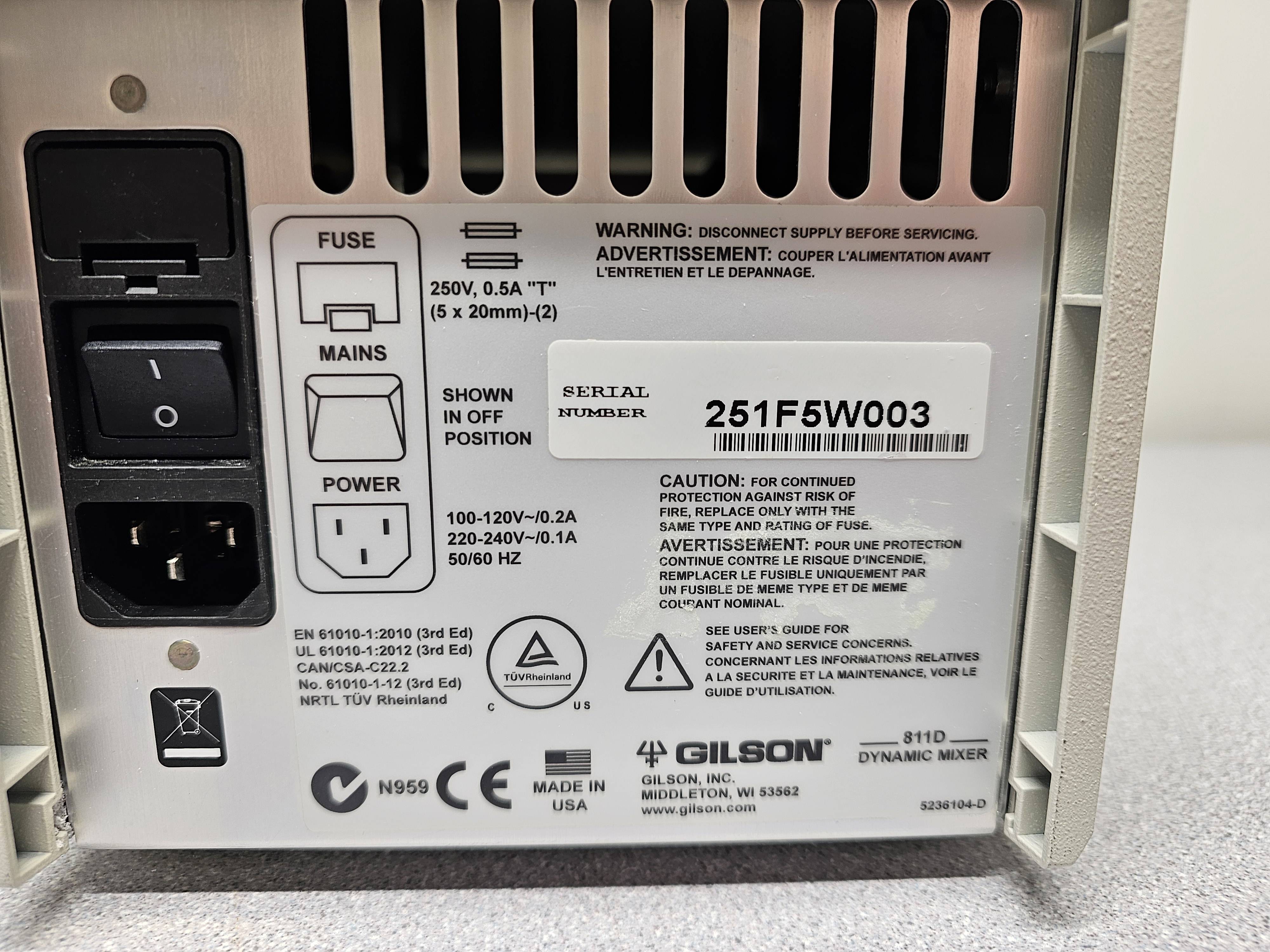 Gilson 811D Mixer HPLC System Smooth Flow High Efficiency USA Used 811C