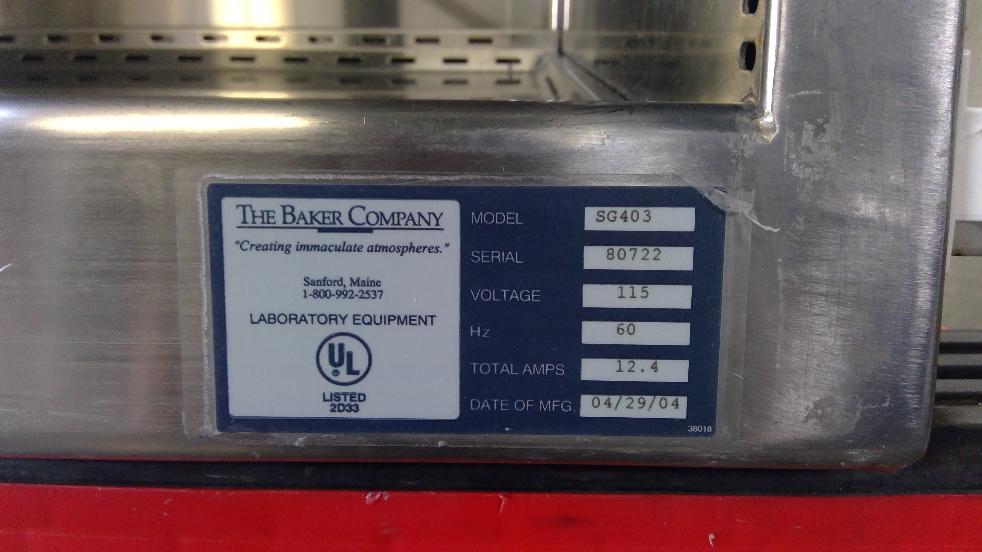 Baker SG403 Biological Safety Cabinet Class II with Airflow Protection