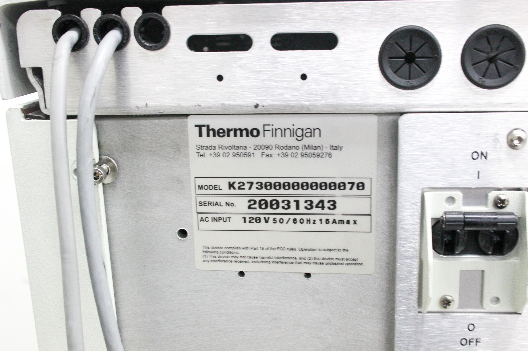 Thermo K27300000000070 Gas Chromatograph For Parts Requires Repair