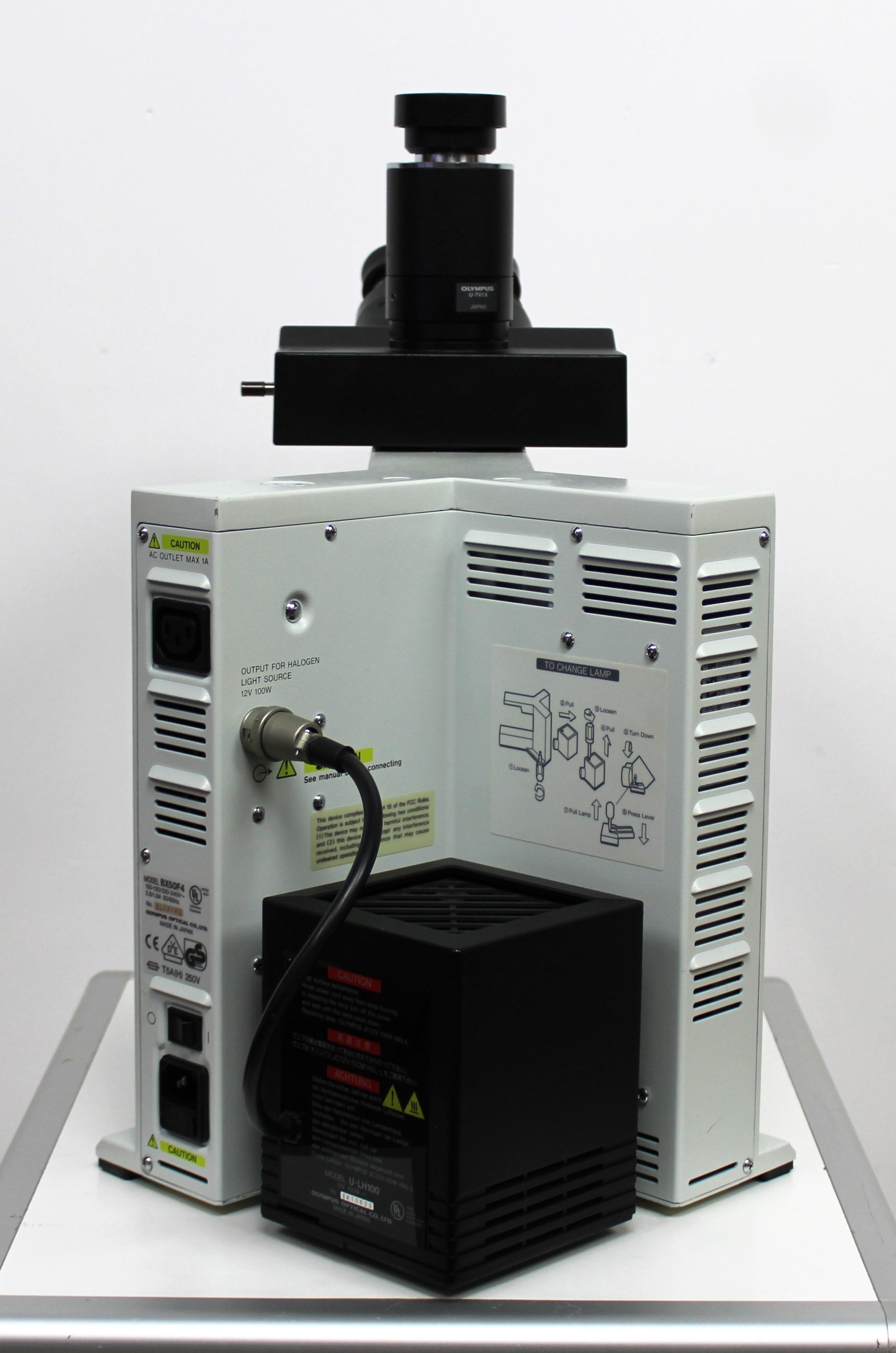 Olympus BX50F4 Microscope Good Condition Includes Halogen