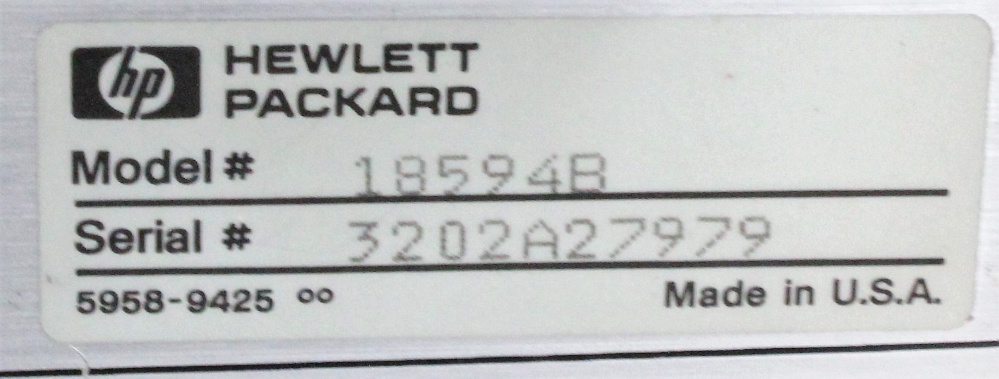 HP 18594B 7673B Controller for HP 5890 Series II GC Liquid Autosampler Used