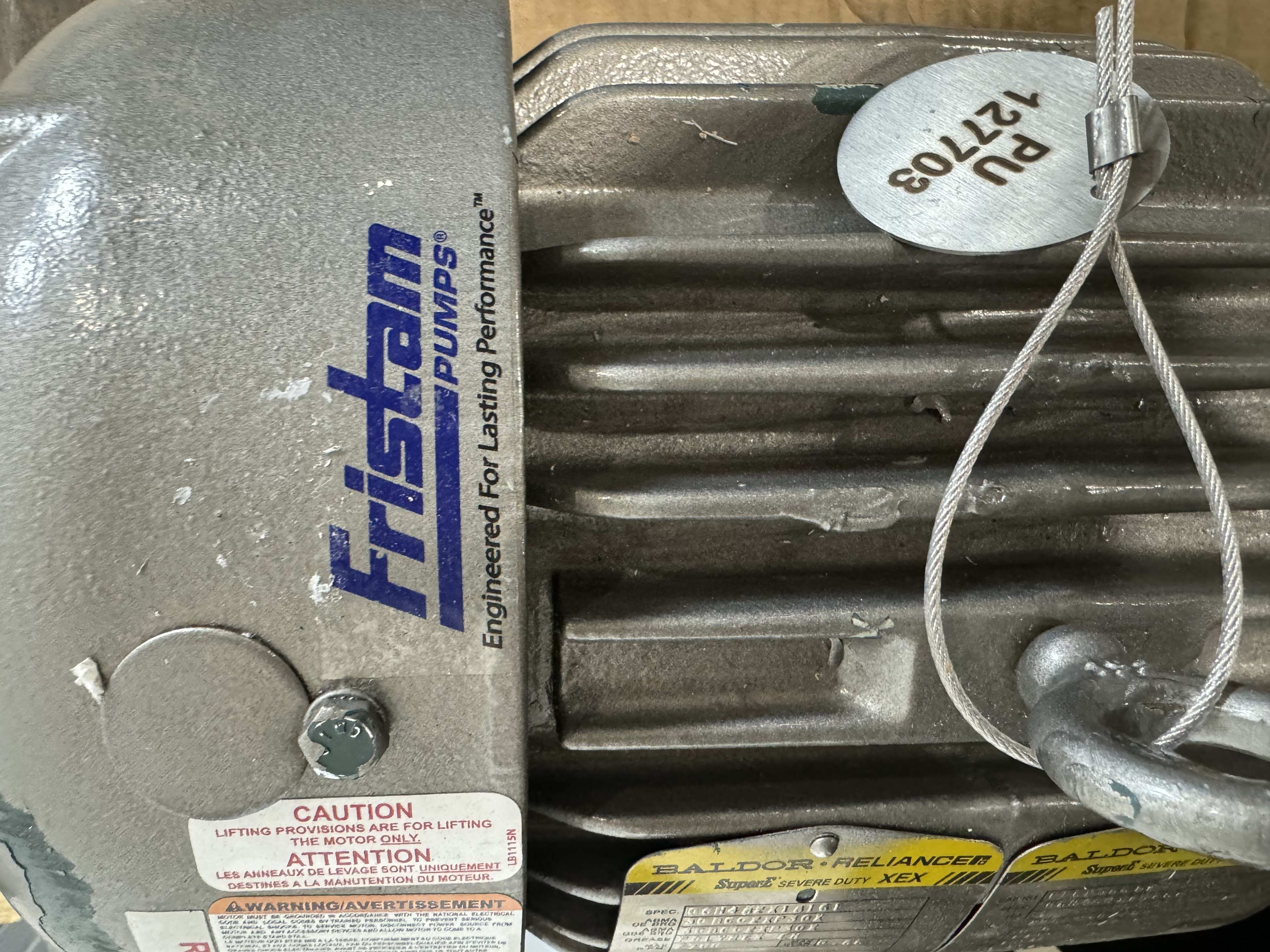 Baldor Super Severe Duty XEX FZX2100 Self-Priming Liquid Ring Pump 60Hz