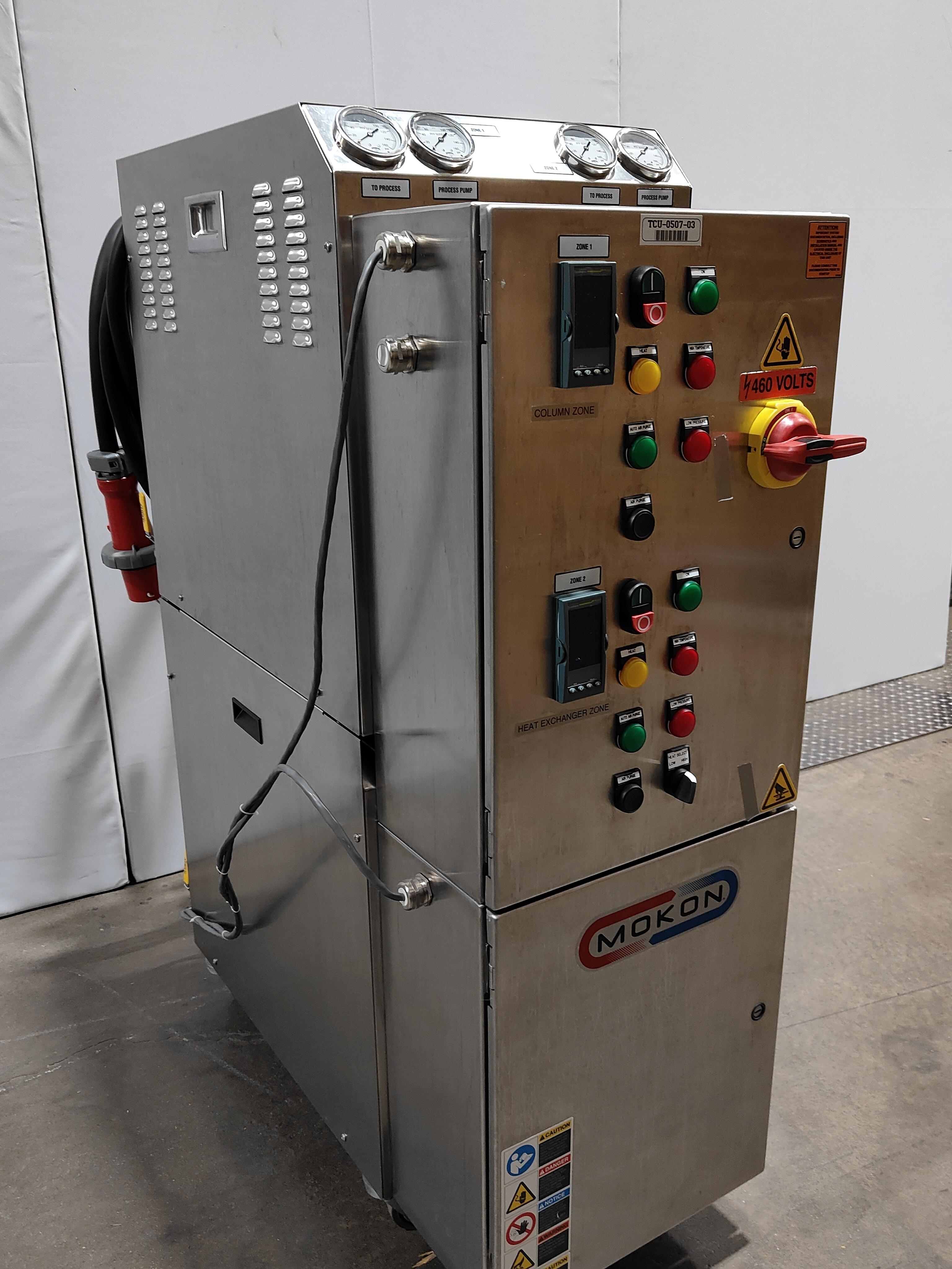 Mokon DZ4300AGE Dual Zone Industrial Water Heater 24kW Per Zone 25 GPM @25Psi