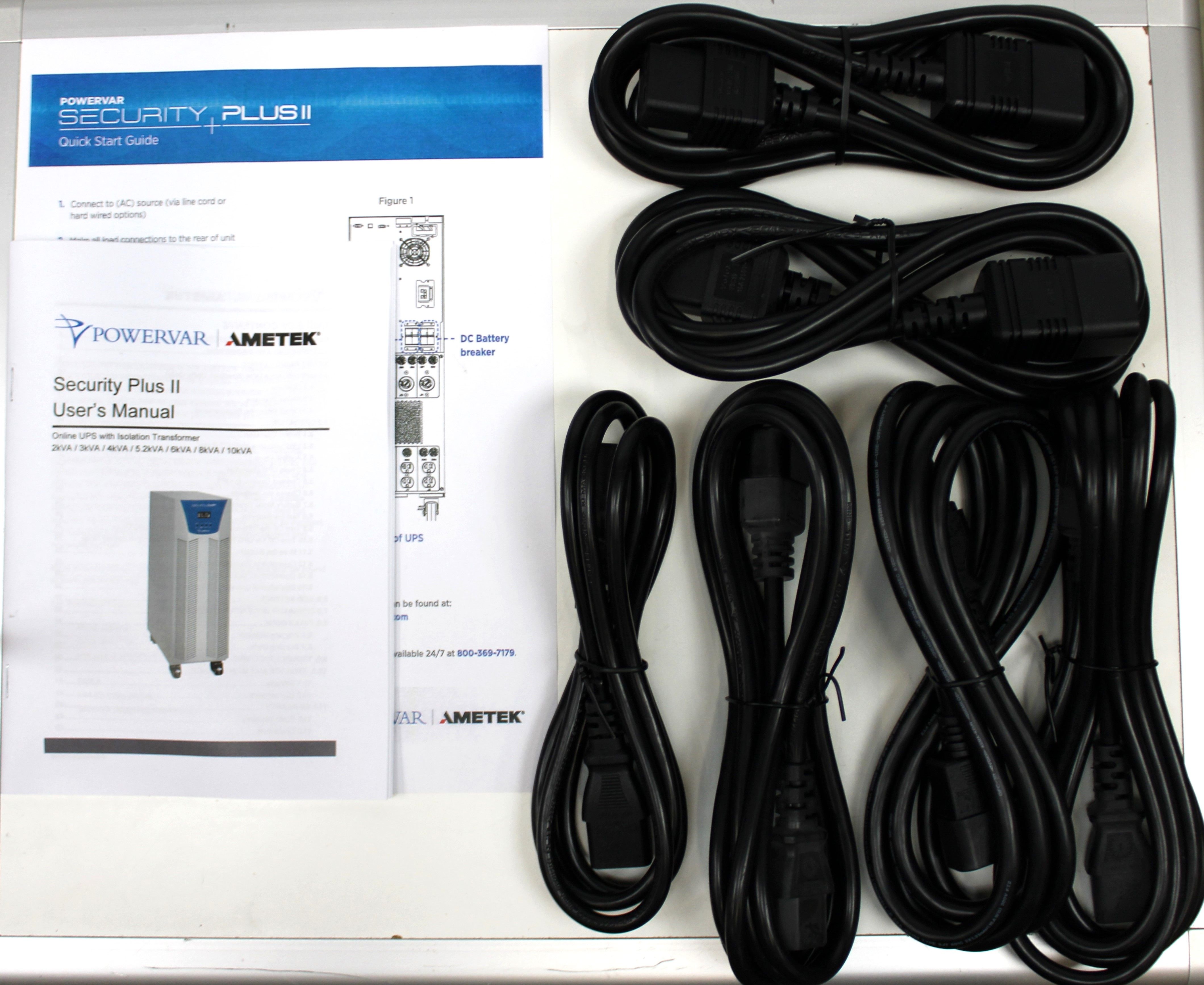 Powervar Security Plus II Power Supply UPS 120/220V 50/60Hz 6000VA Advanced