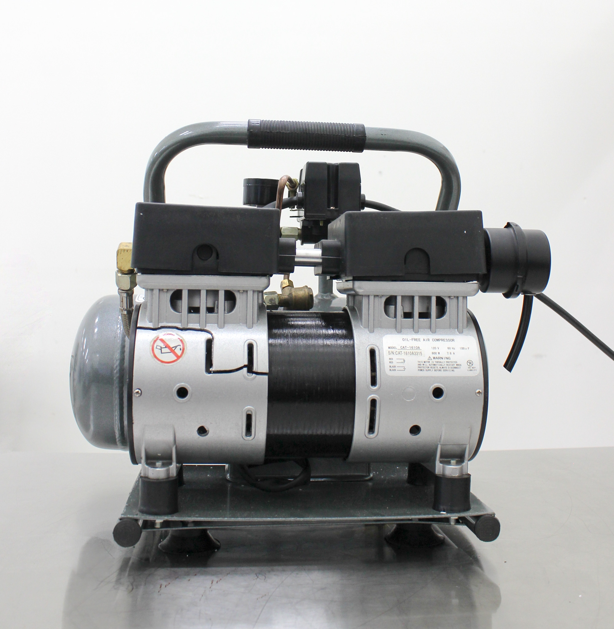 California Air Tools 1610A Oil-Free Air Compressor 1HP, Ultra Quiet, 60dB