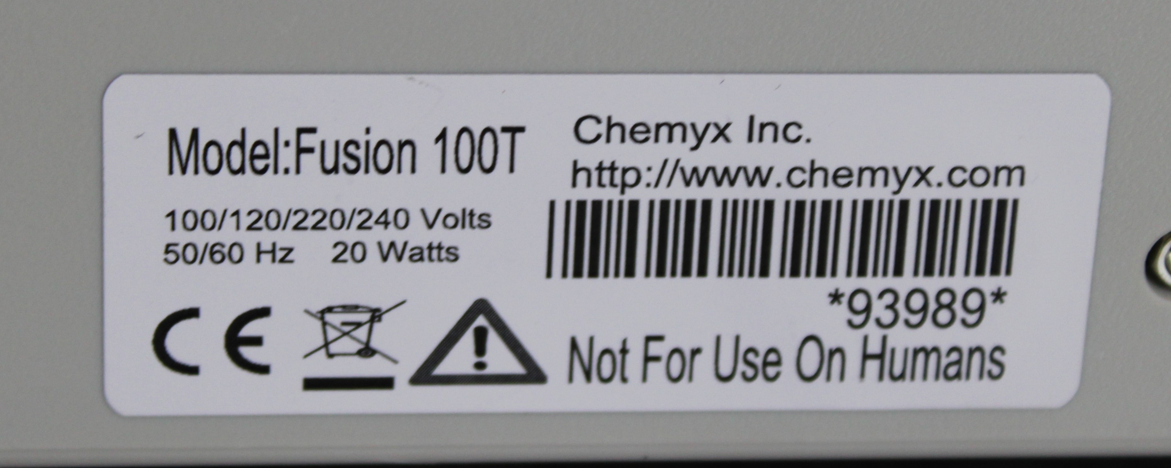 Chemyx Fusion 100T Syringe Pump - Dual-Channel Precision Infusion