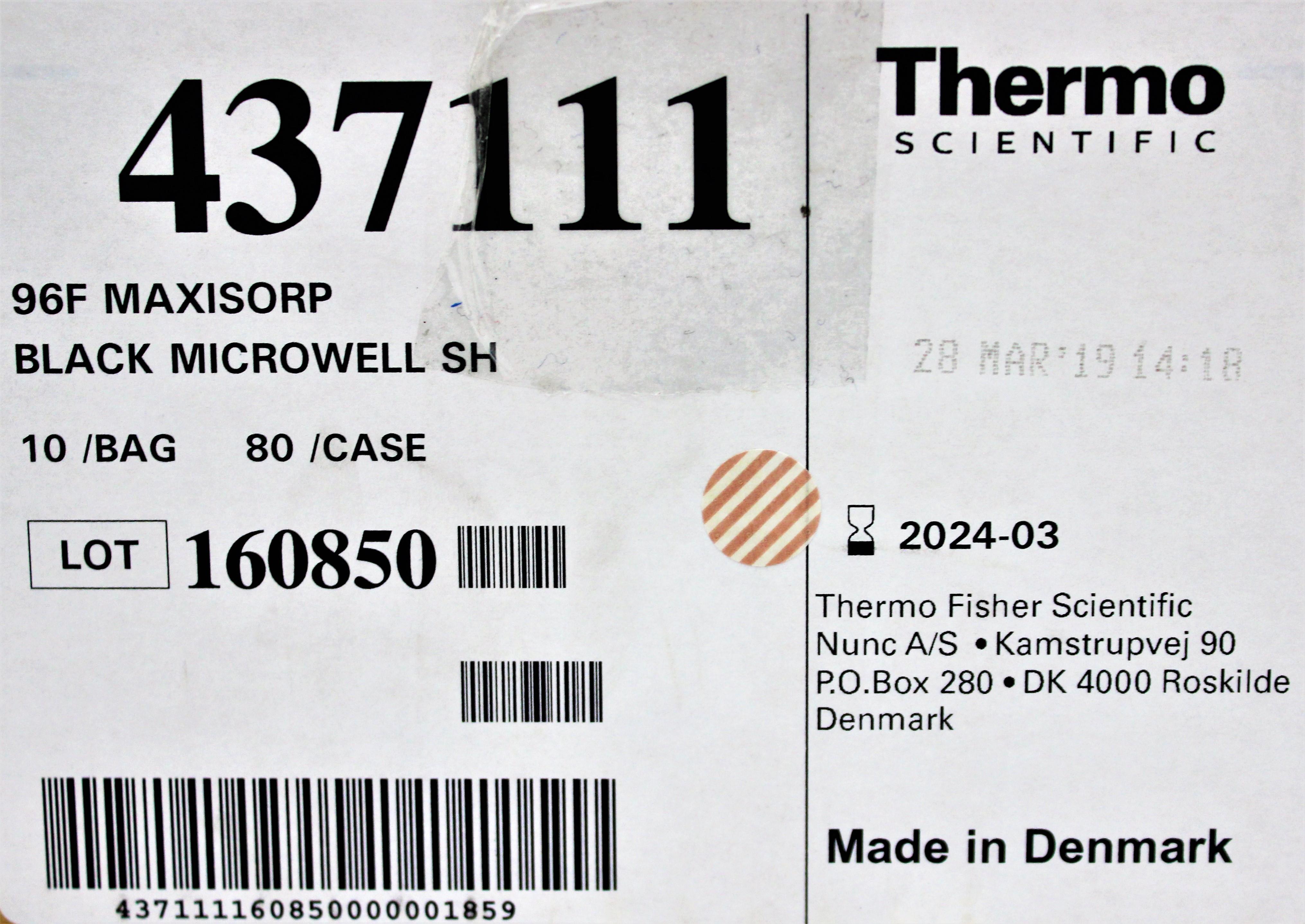 Thermo 96 Maxisorp Microwell Plate Immuno Fluorescence Ready Turn-Key