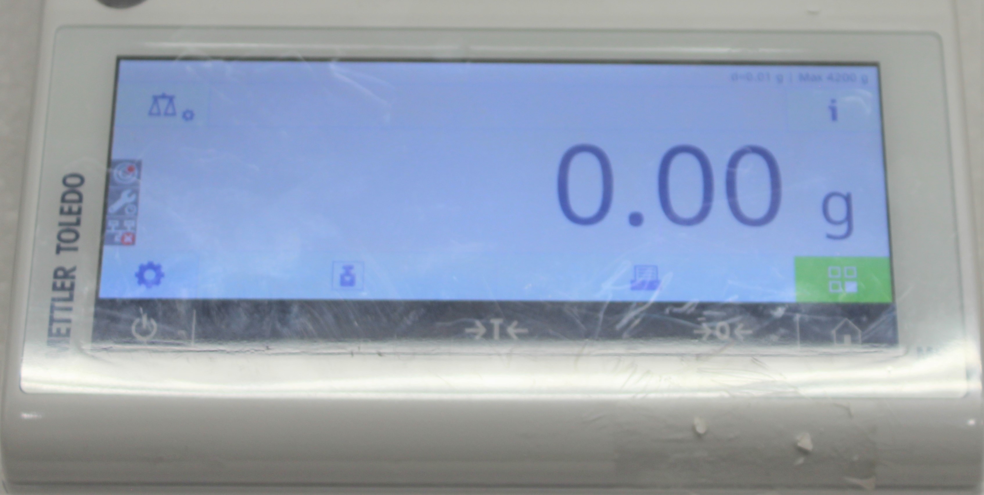 Mettler Toledo MS4002TS Precision Balance, 4200g Capacity, Used, 0.01g Readability