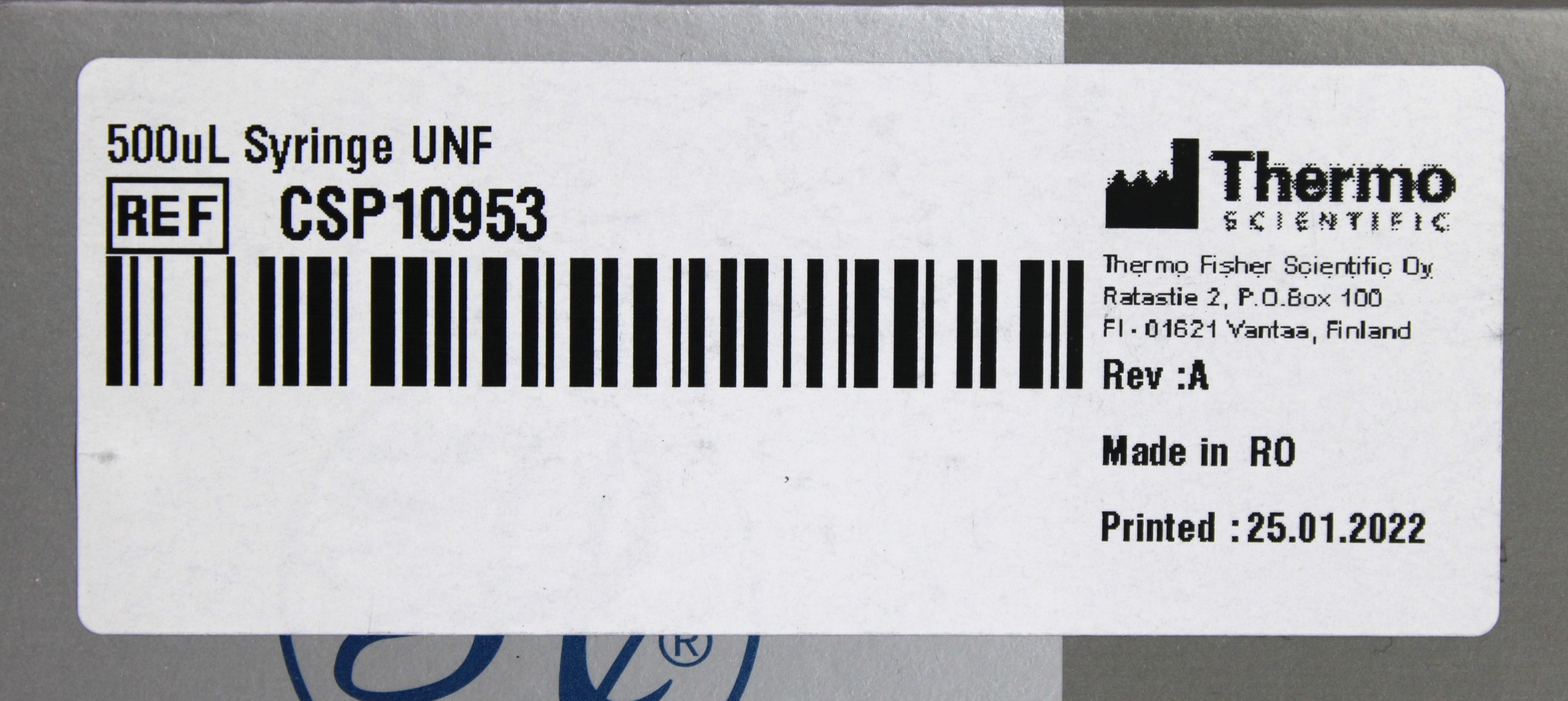Hamilton 500uL SYR Syringe Blue Kon TS Kone 208828/01 Precision Liquid