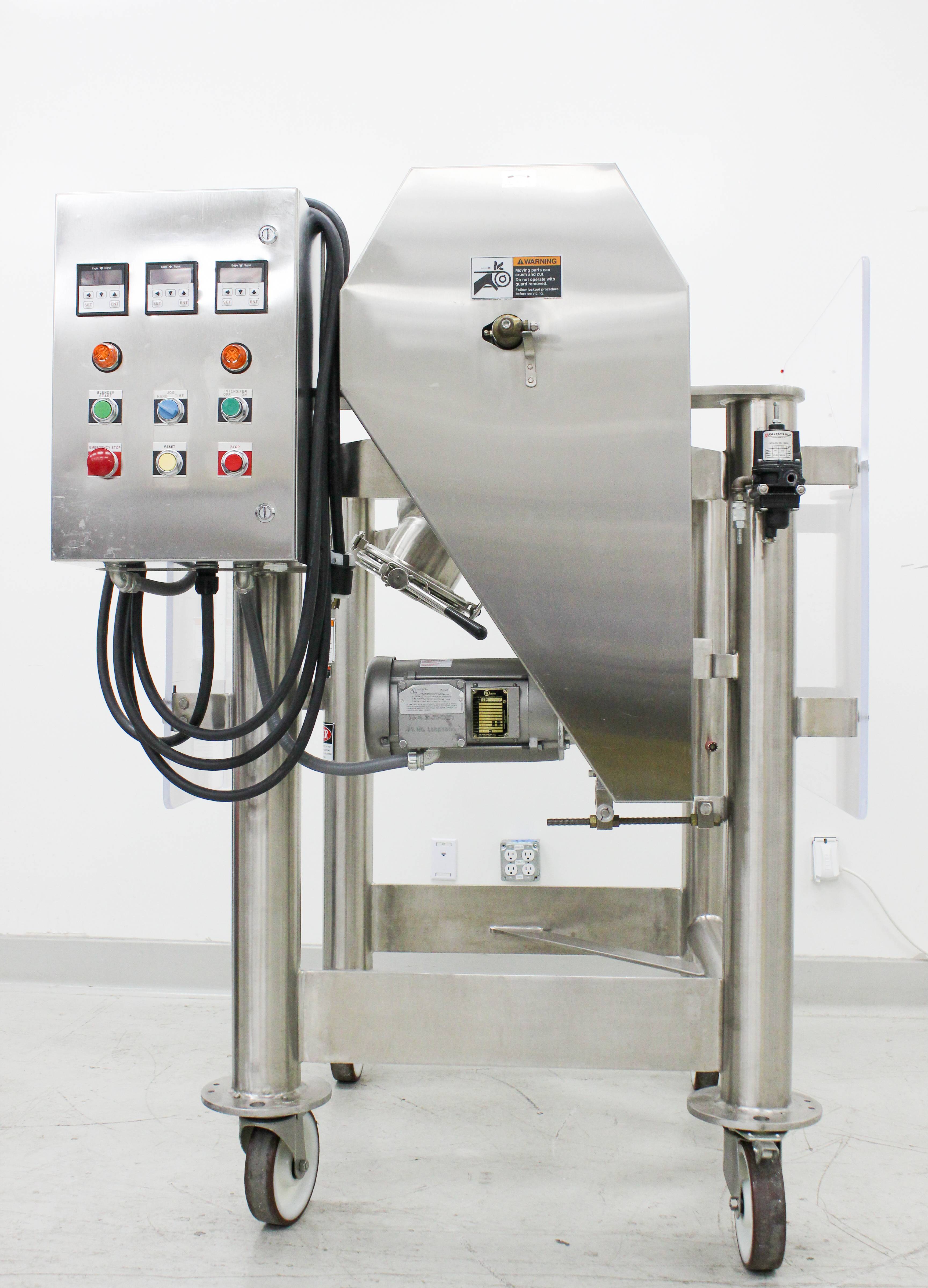 Patterson Kelley Twin Shell Dry Blender 1 Cu Ft 60 lb V-Shaped Efficient Mixing