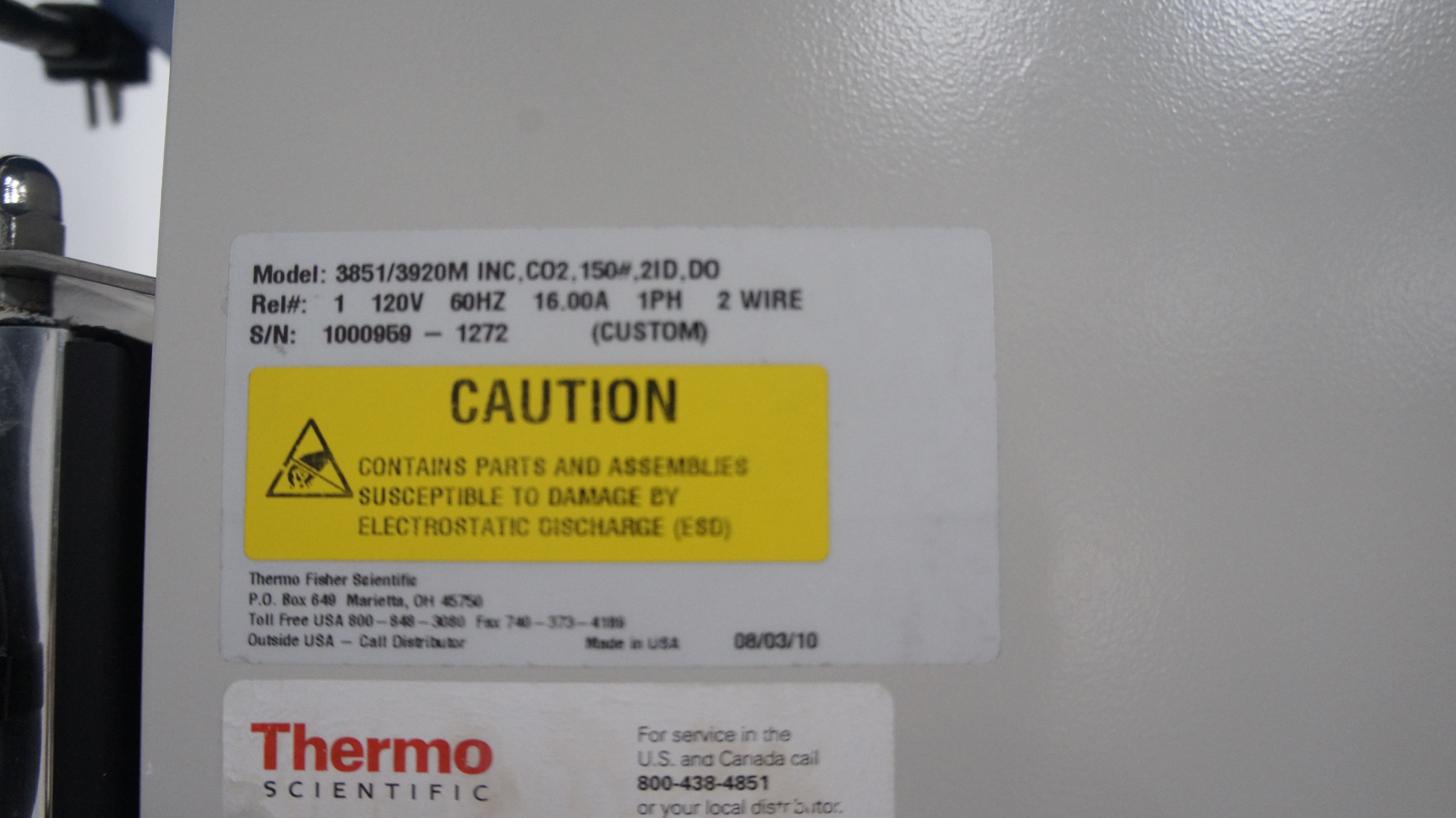 Thermo 3851/3920M Environmental Stability Chamber 29 cu ft 0C to 60C Used