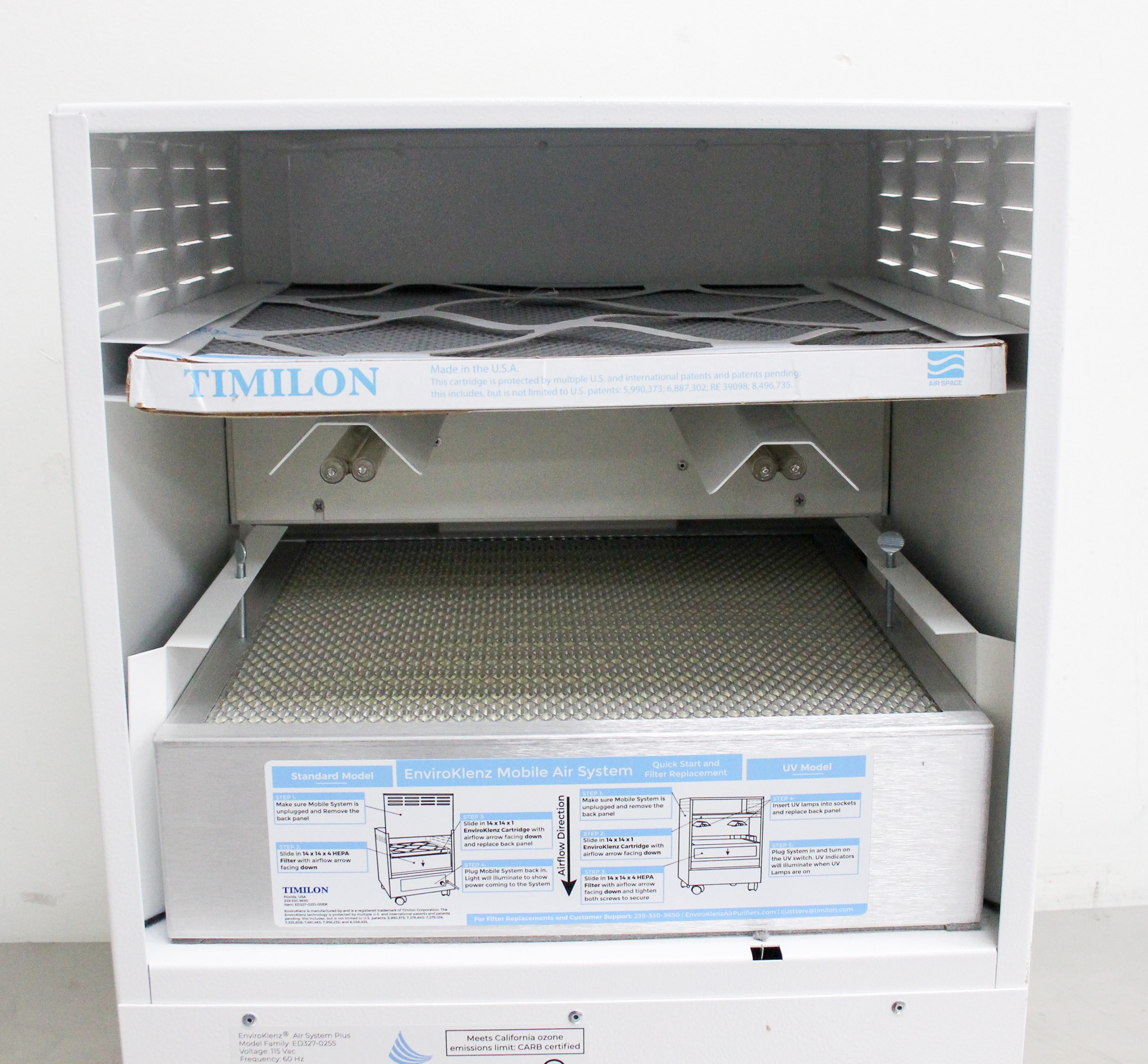 EnviroKlenz ED327-0255 UV-C Air Purifier 1000 Sq Ft HEPA Filter Used