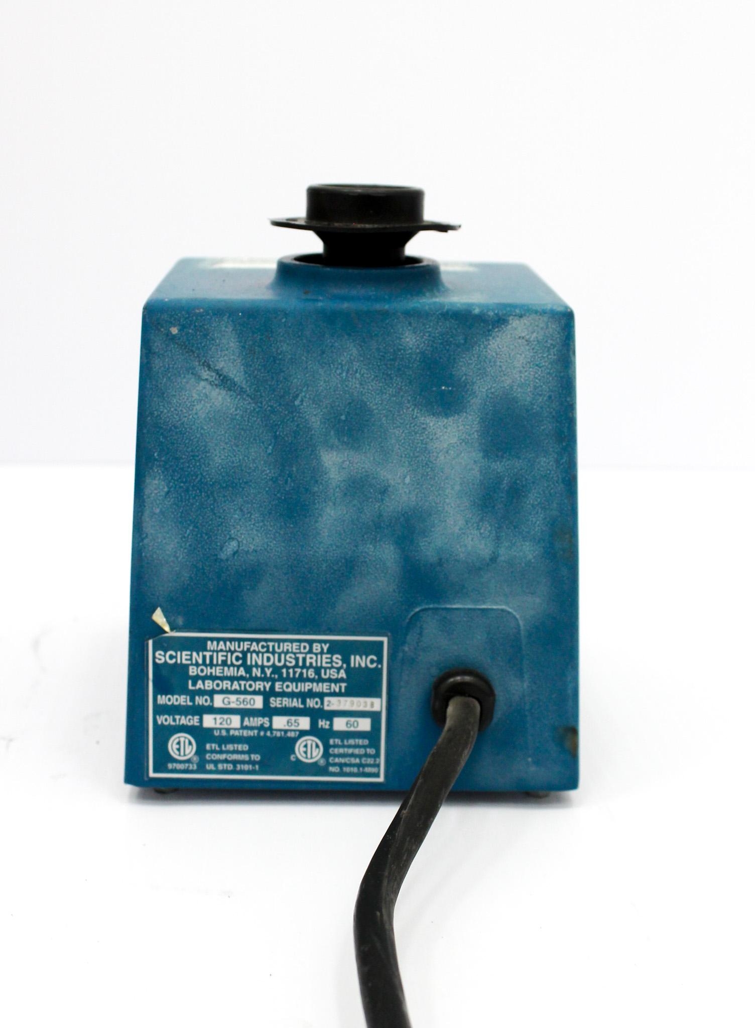 Scientific Instruments G-560 Vortexer 600-3200 RPM 120V Used Vortex Mixer