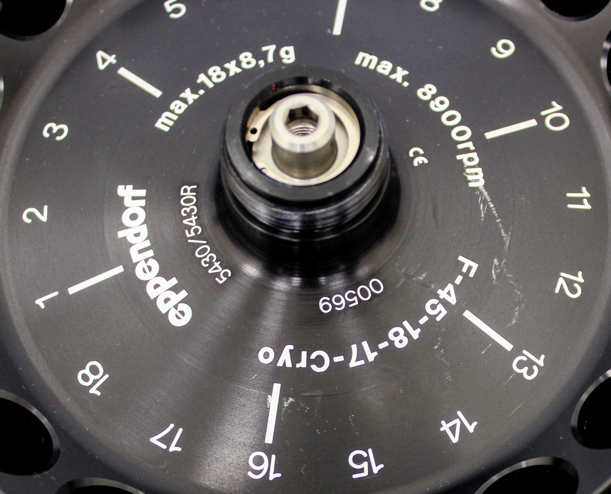 Eppendorf F-45-18-17 Cryo Rotor for 5430/5430R, 8900 RPM, 18 Tube Capacity