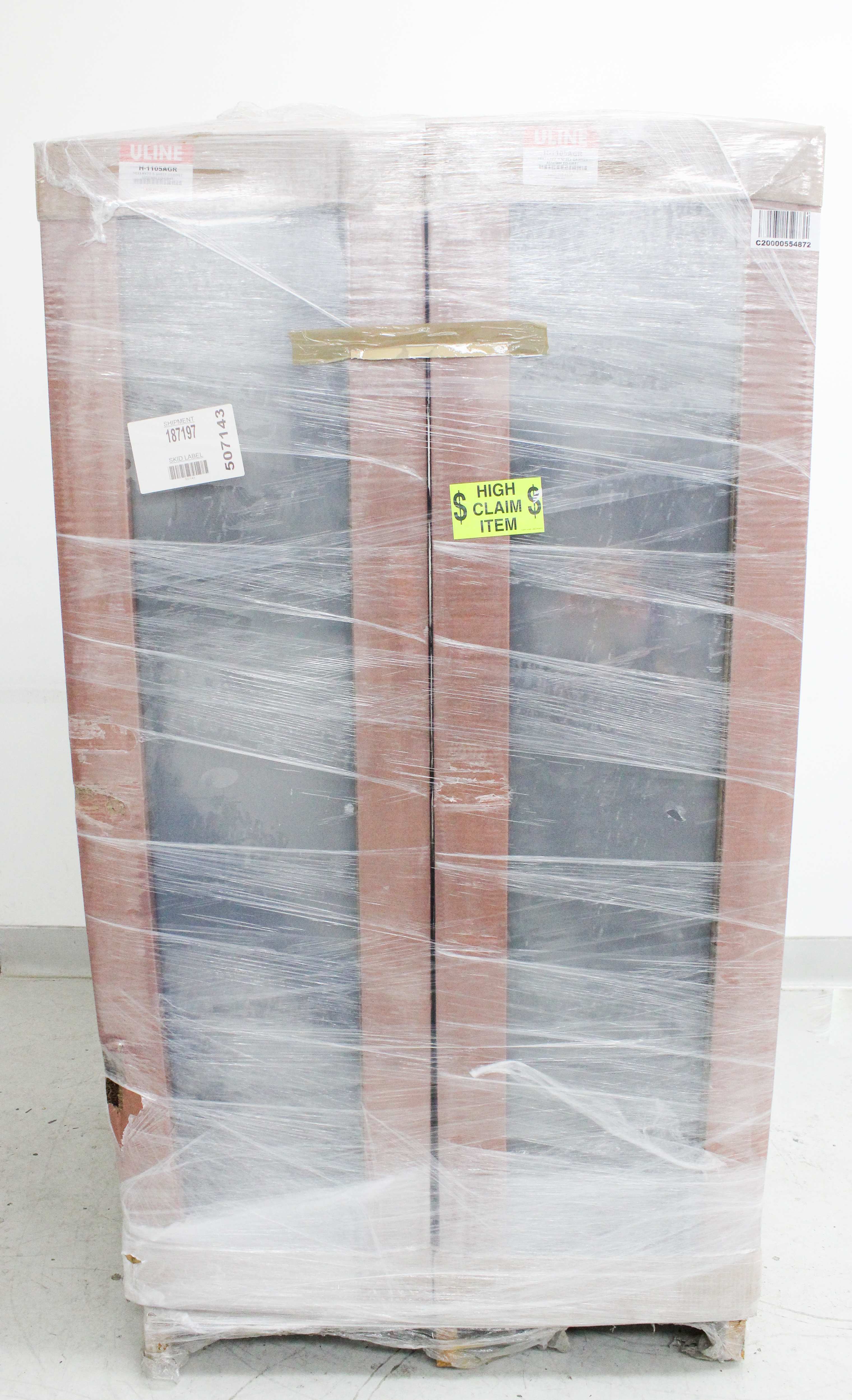 Uline H-115AGR Industrial Cabinet 5-Shelf 36x18x72 in Gray Steel