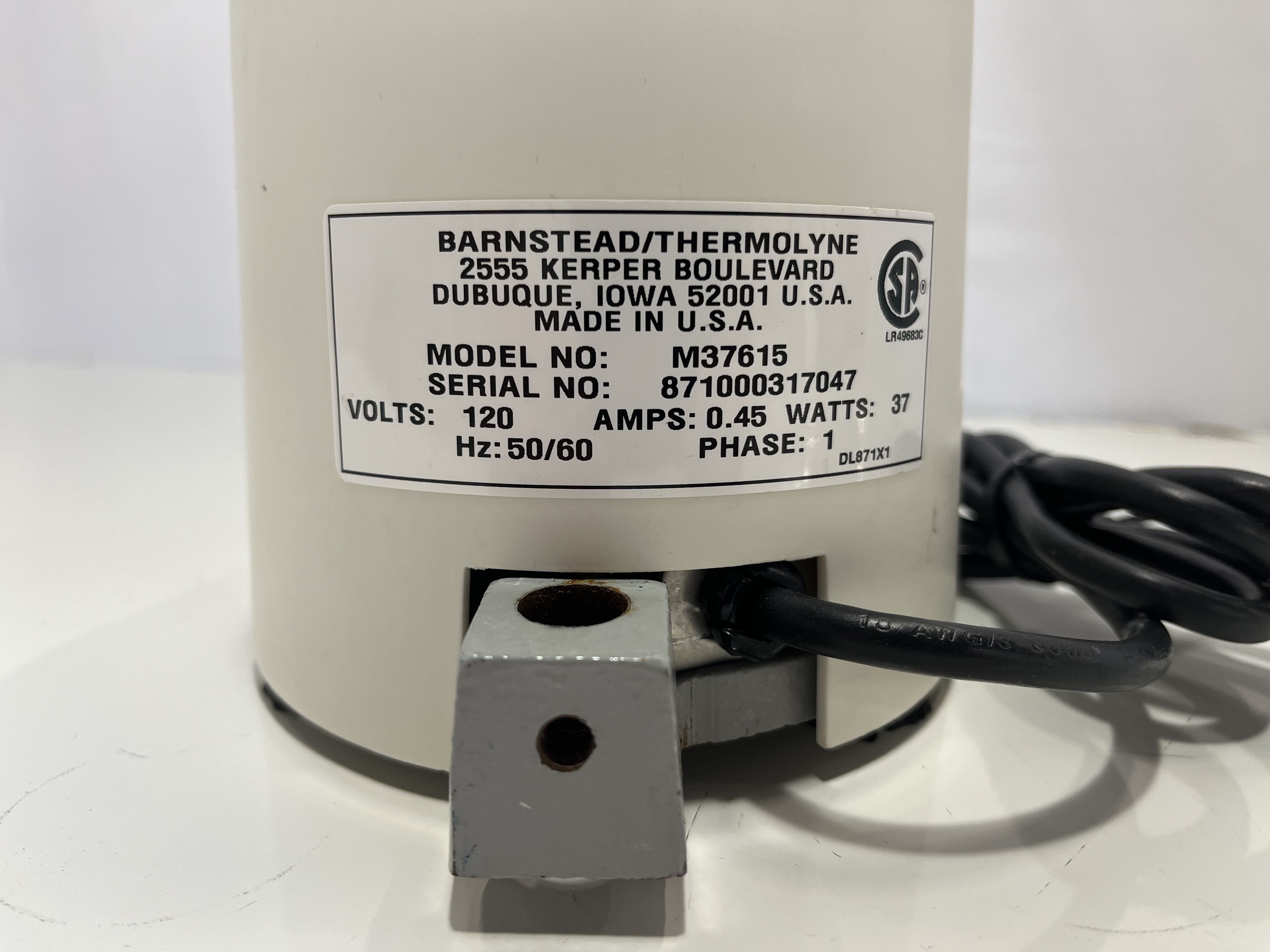 Barnstead M37615 Mixer Vortexer Adjustable Speed 120V 50/60Hz USA Used