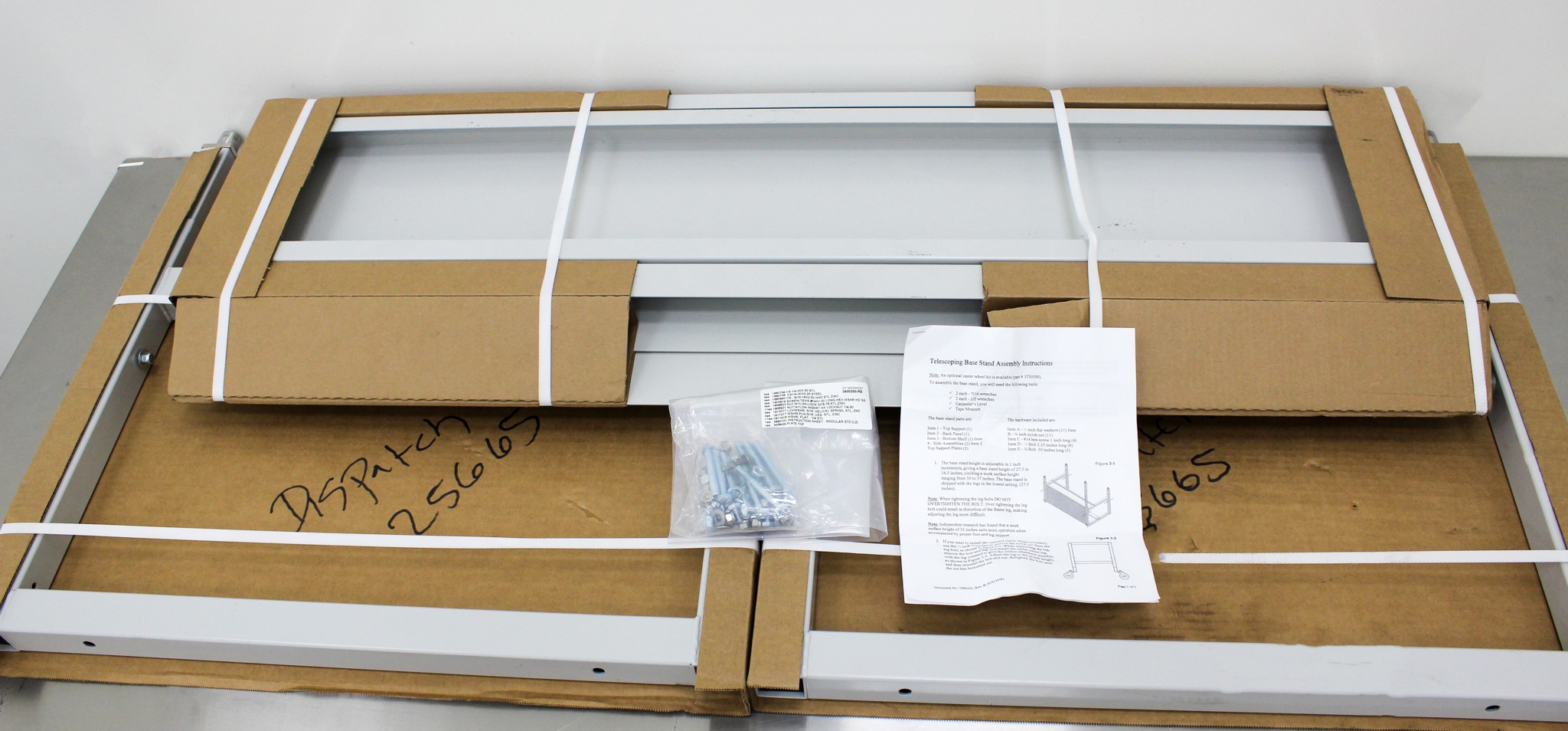 Model 3730500 Telescoping Base Stand Assembly Adjustable Height Steel Use