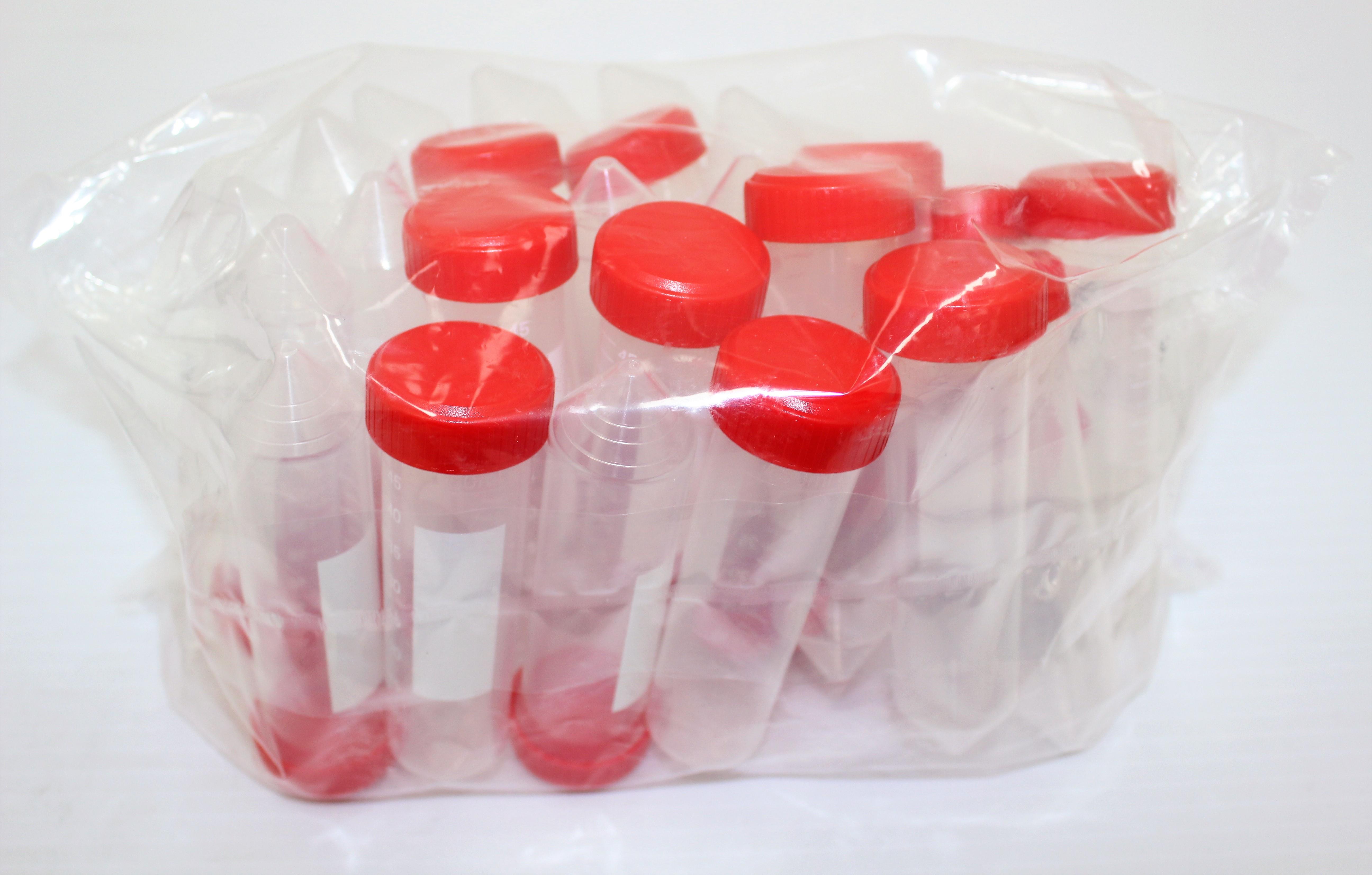 Globe Scientific 50mL Centrifuge Tubes Accessory w/ Leak Resistant Cap
