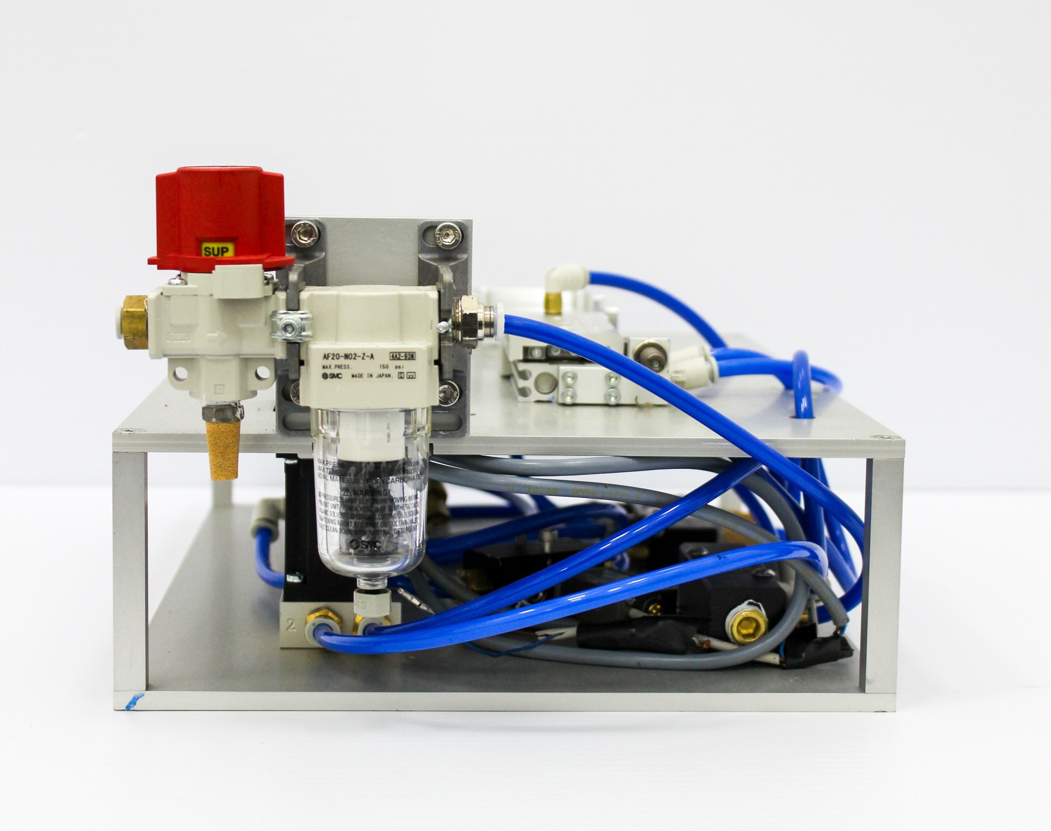 SMC MXS8-30P Custom Stopper Base with Air Slide Table and Regulator System