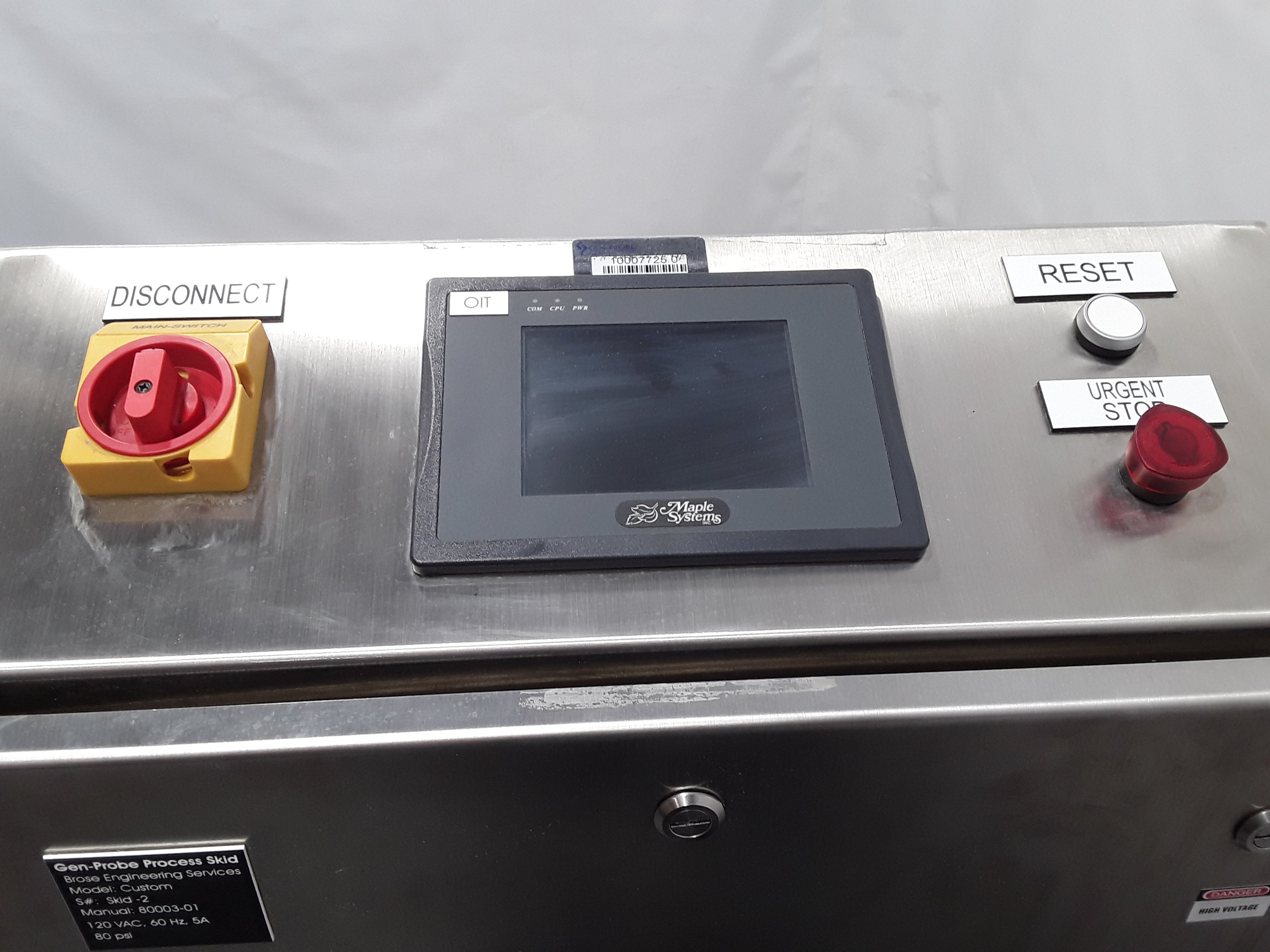 Gen-Probe Custom Process Skid 2 Pumps Turn-Key Peristaltic Automation