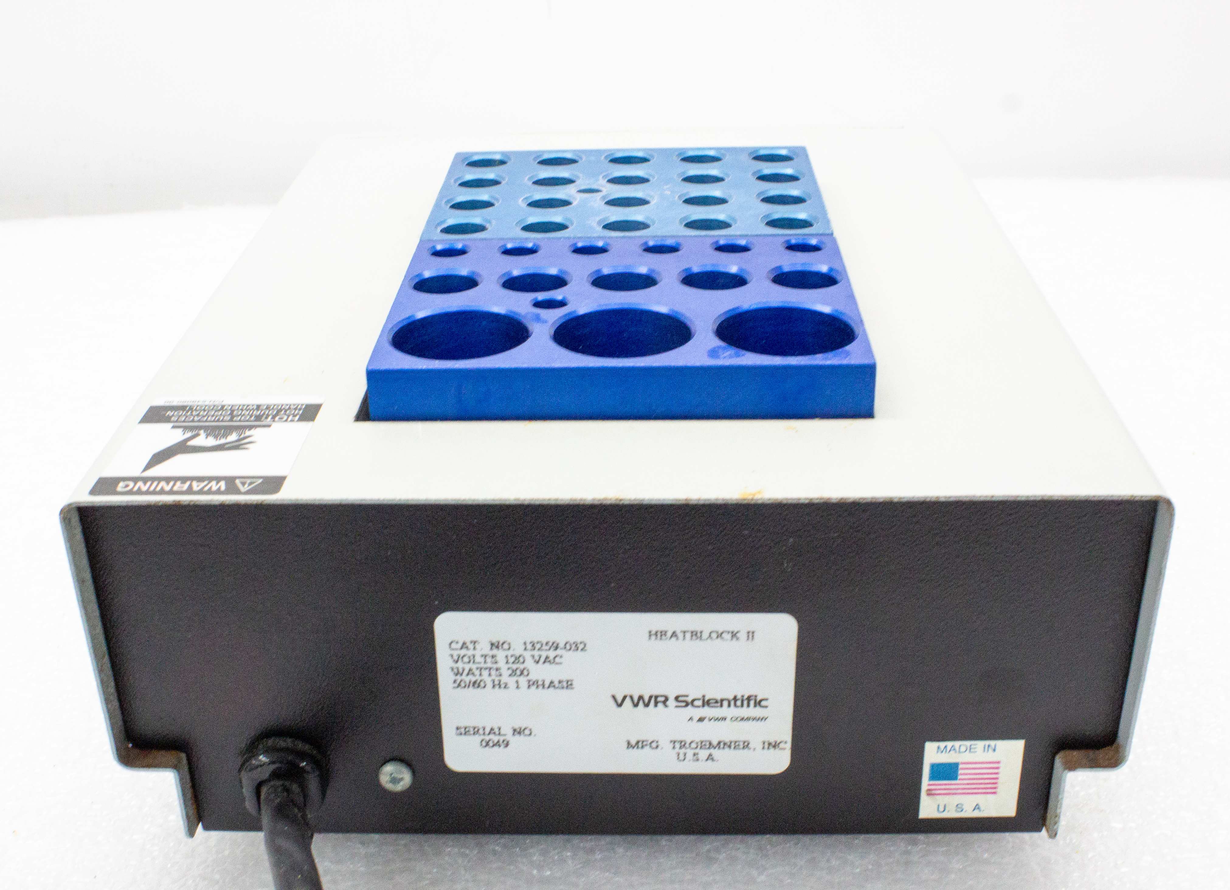 VWR Heatblock II Chiller Heater Temperature Range Ambient +5 to 120C