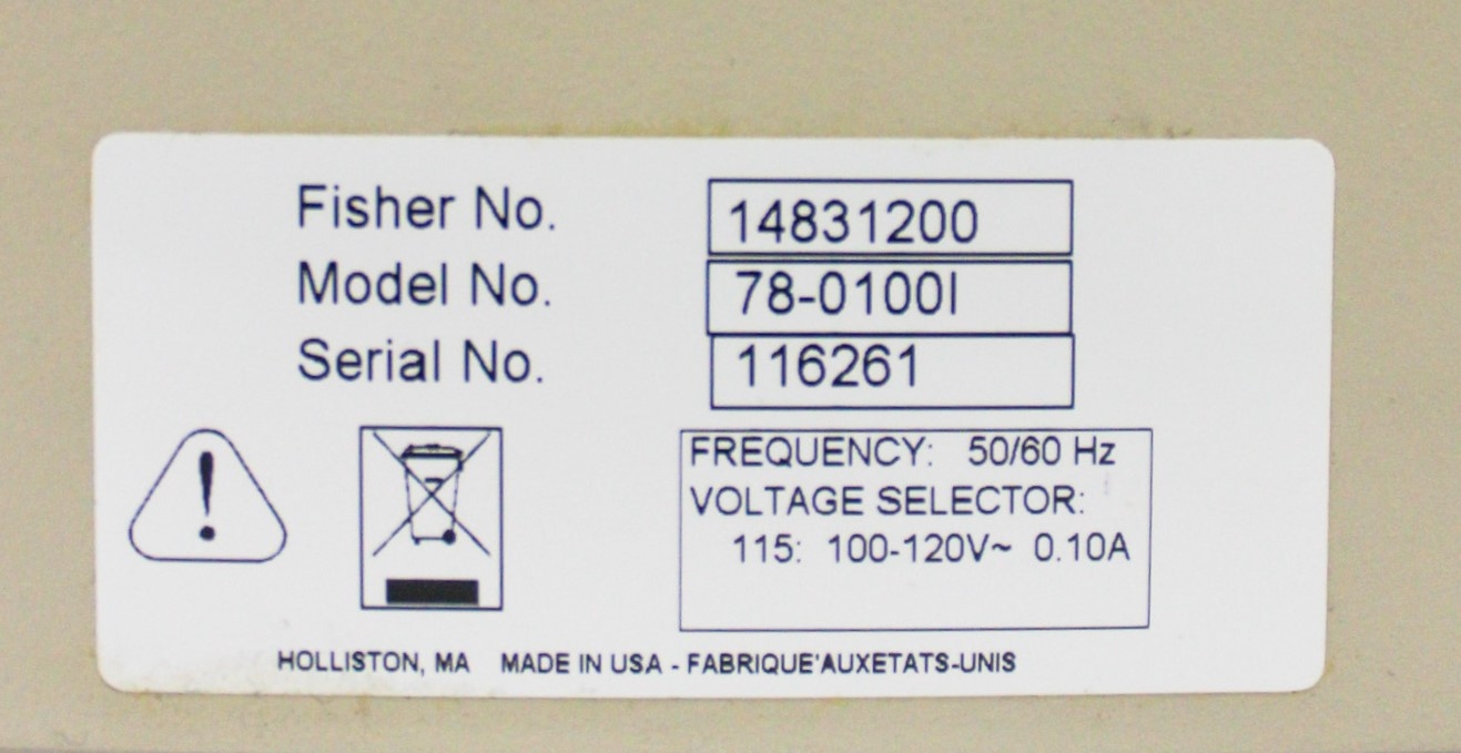 Fisher 78-0100 Infusion Pump Syringe Infusion 519mL/hr High Durability