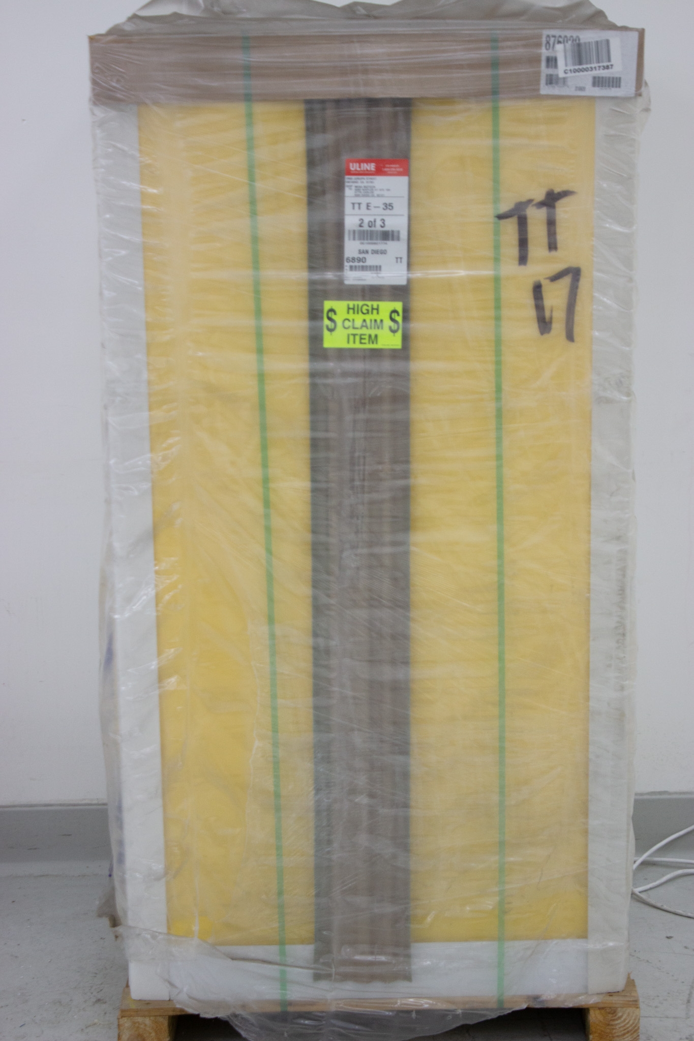 Uline H-1565M-Y Flammable Storage Cabinet Manual Doors 60 Gallon, Yellow